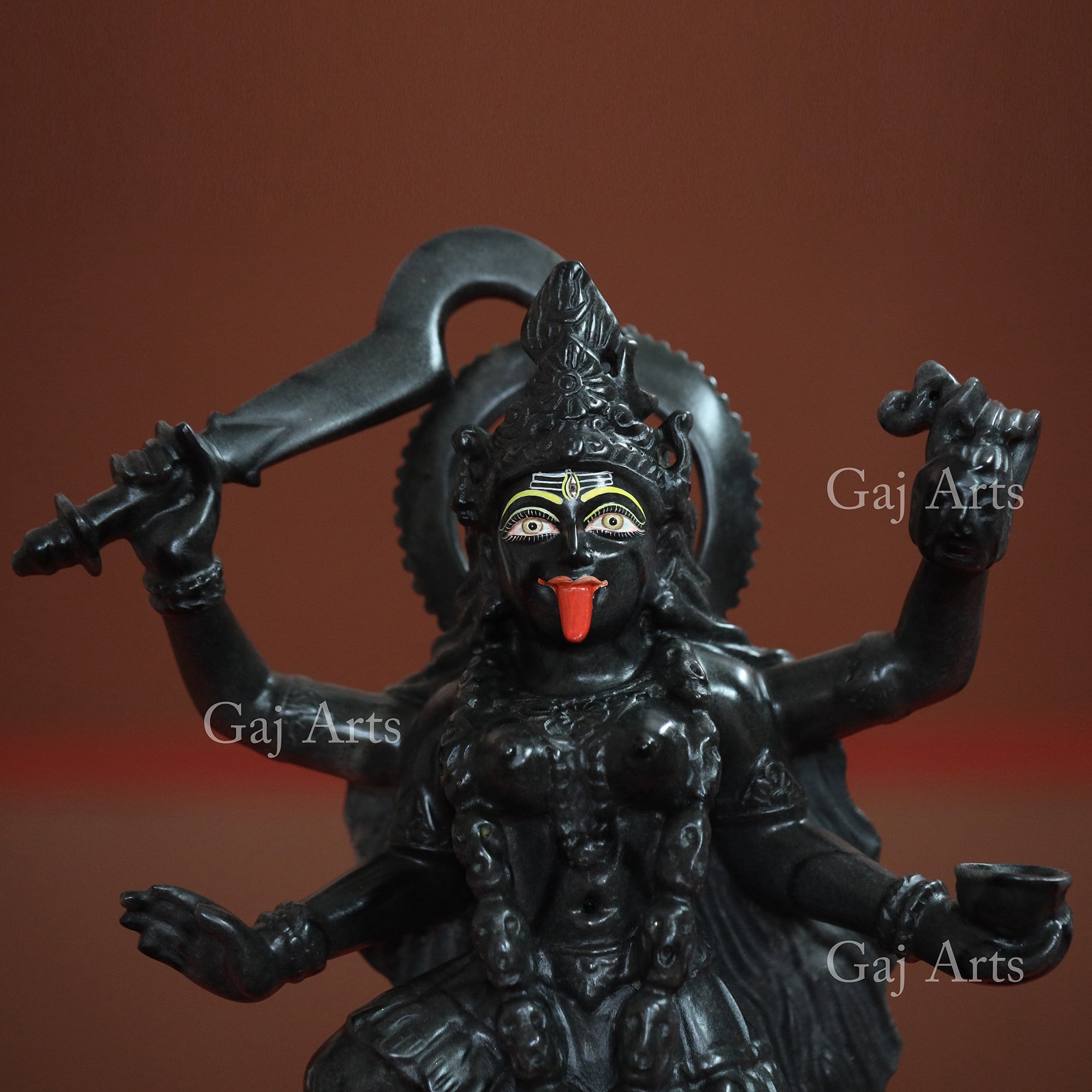 Black Marble Kali Mata Statue | 18 Inch
