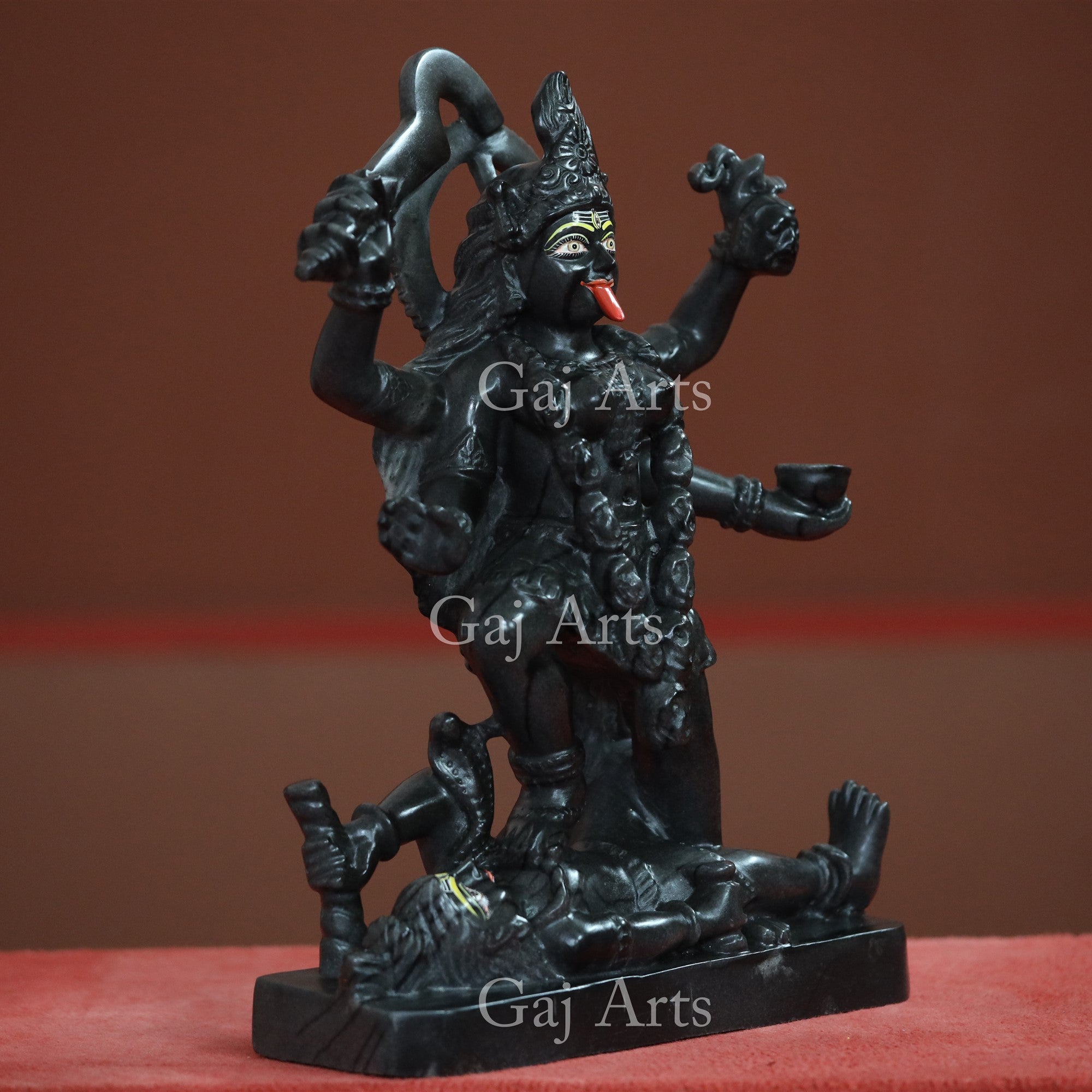 Black Marble Kali Mata Statue | 18 Inch