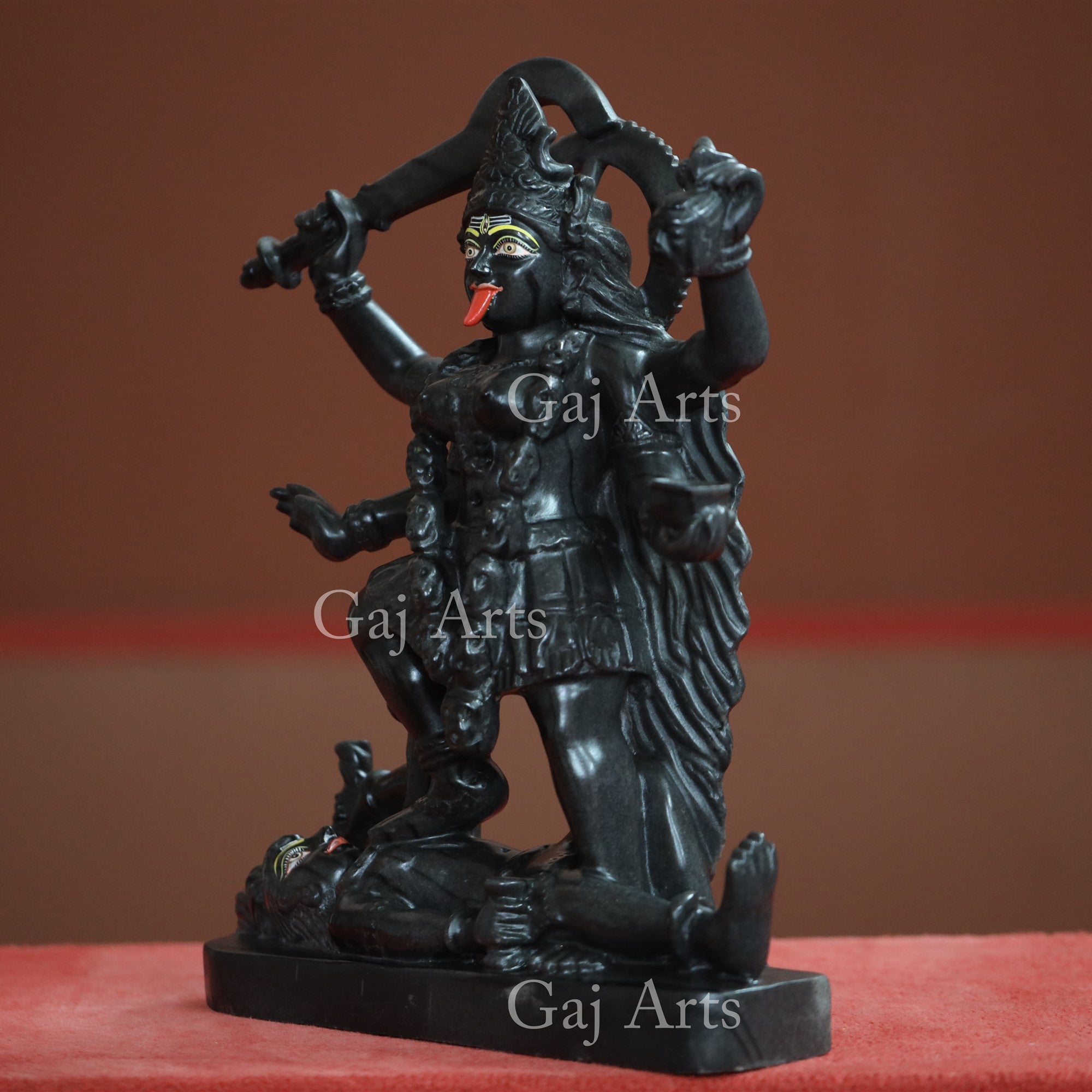 Black Marble Kali Mata Statue | 18 Inch