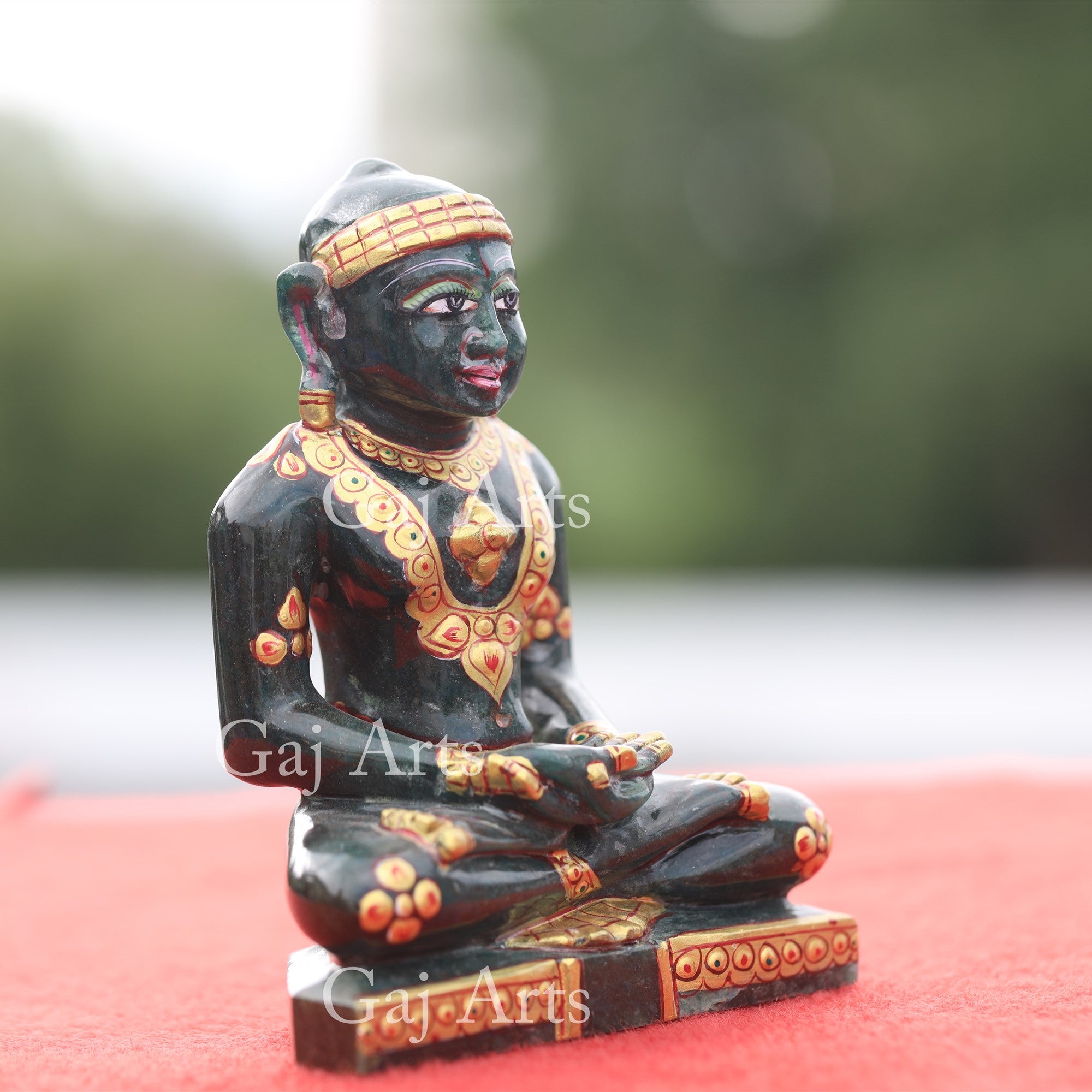 Rajasthan Black Marble Jain Idol | 5 Inch