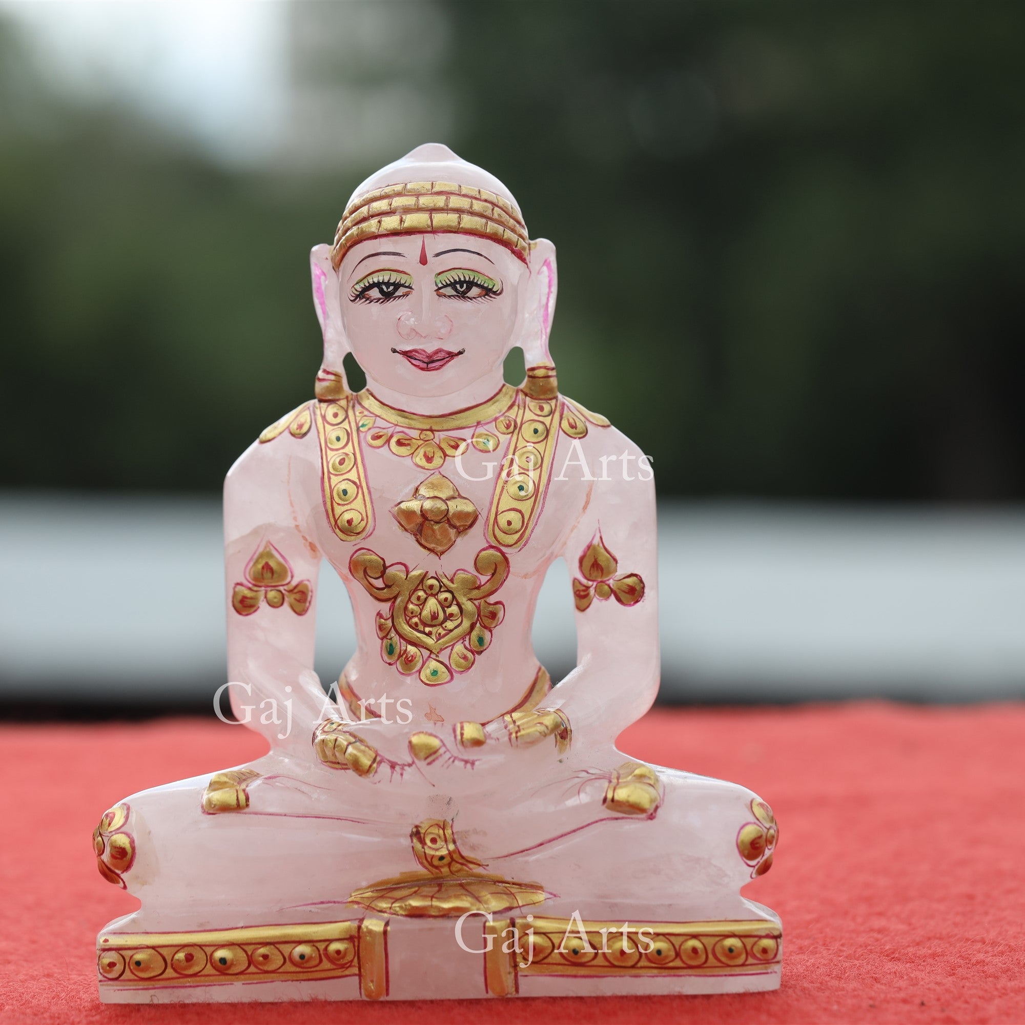 Pink Rose Quartz Jain Idol | 5 Inch