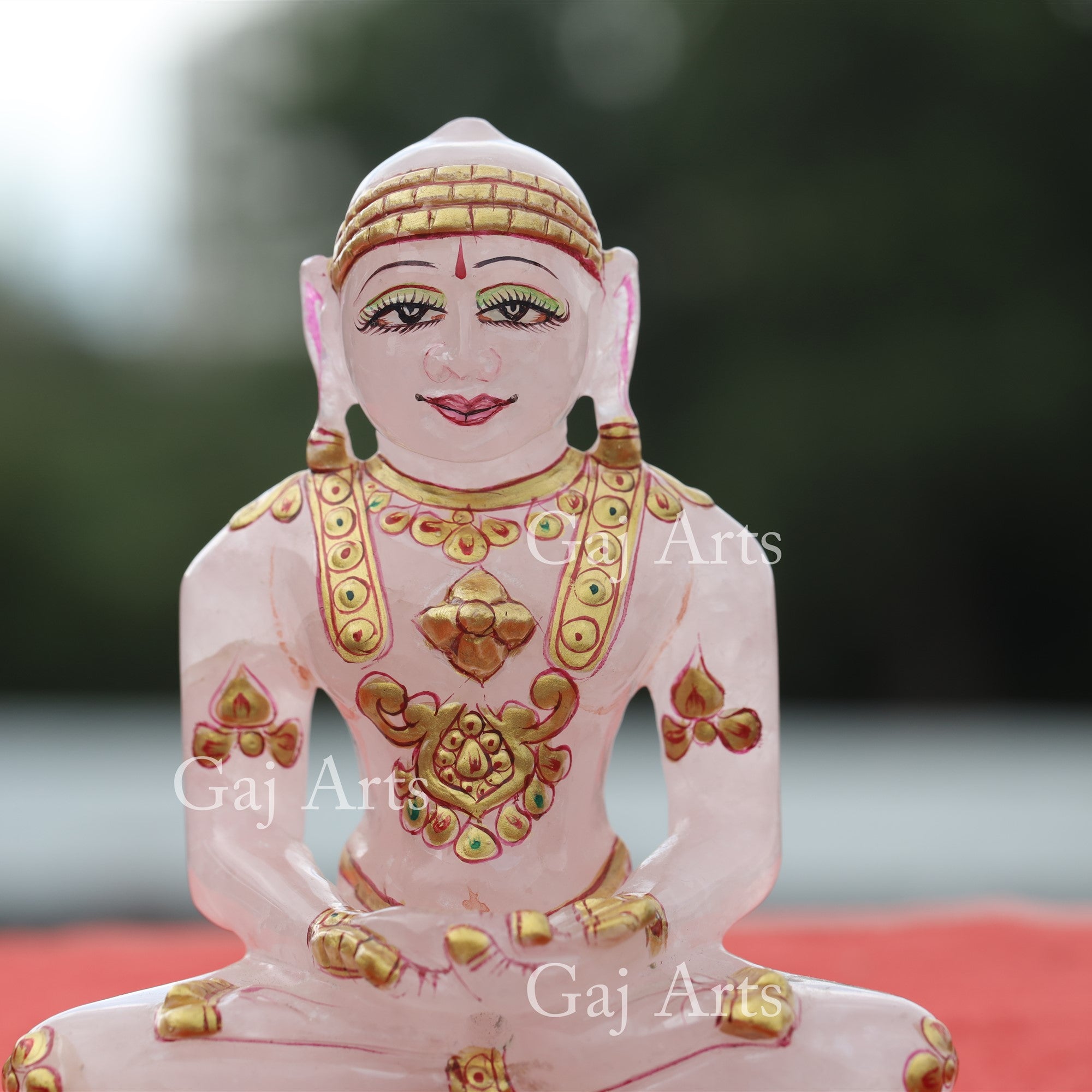 Pink Rose Quartz Jain Idol | 5 Inch