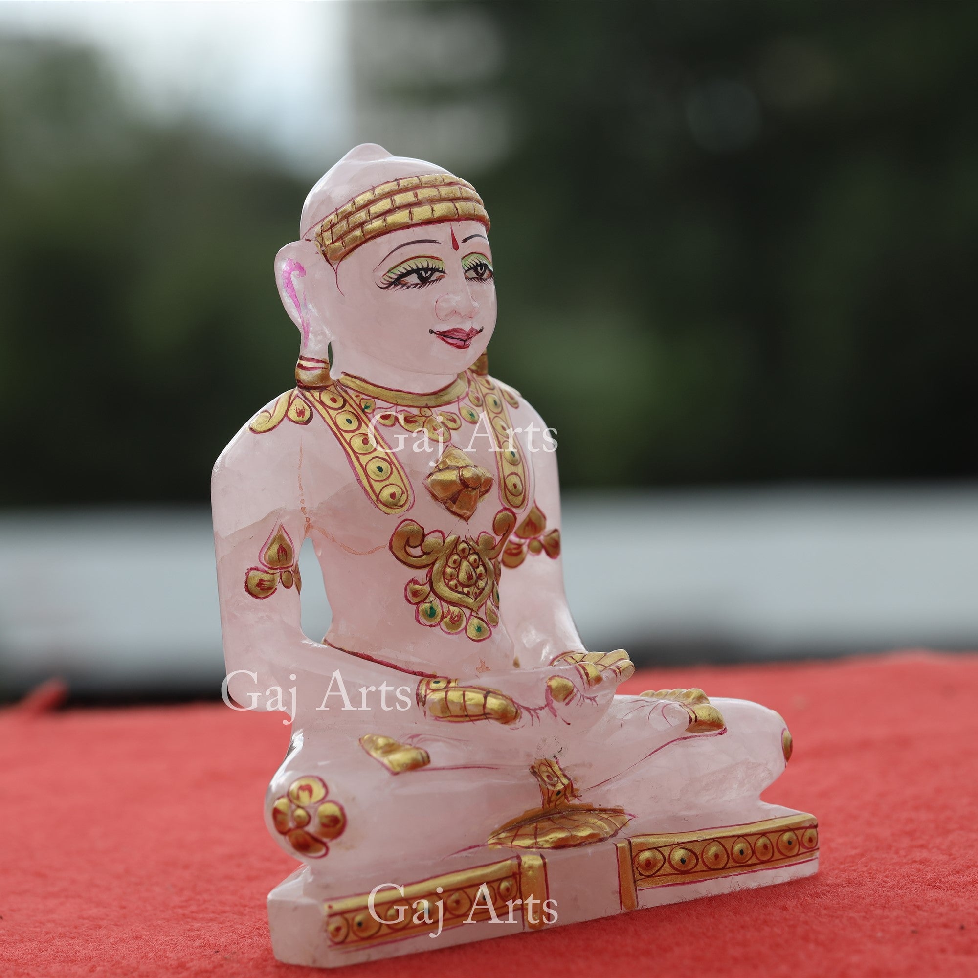 Pink Rose Quartz Jain Idol | 5 Inch