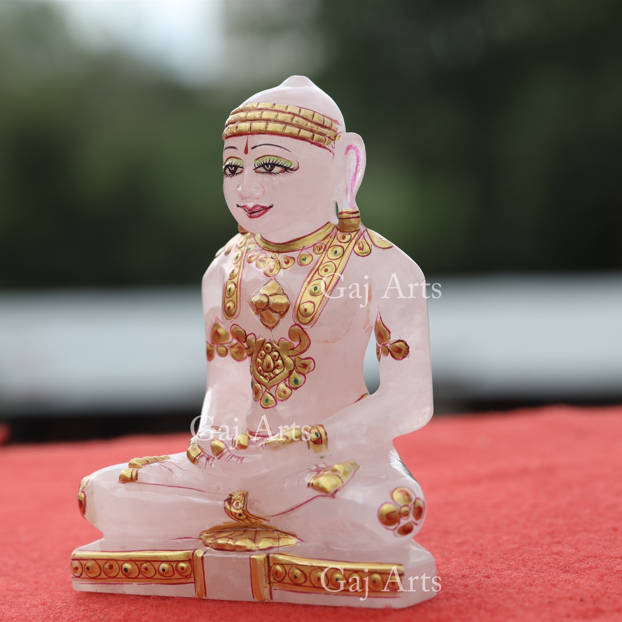 Pink Rose Quartz Jain Idol | 5 Inch