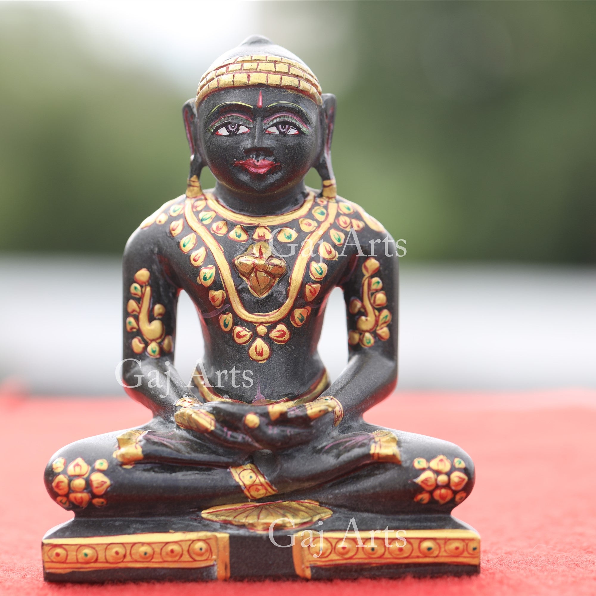 Black Marble Jain Idol | 5 Inch