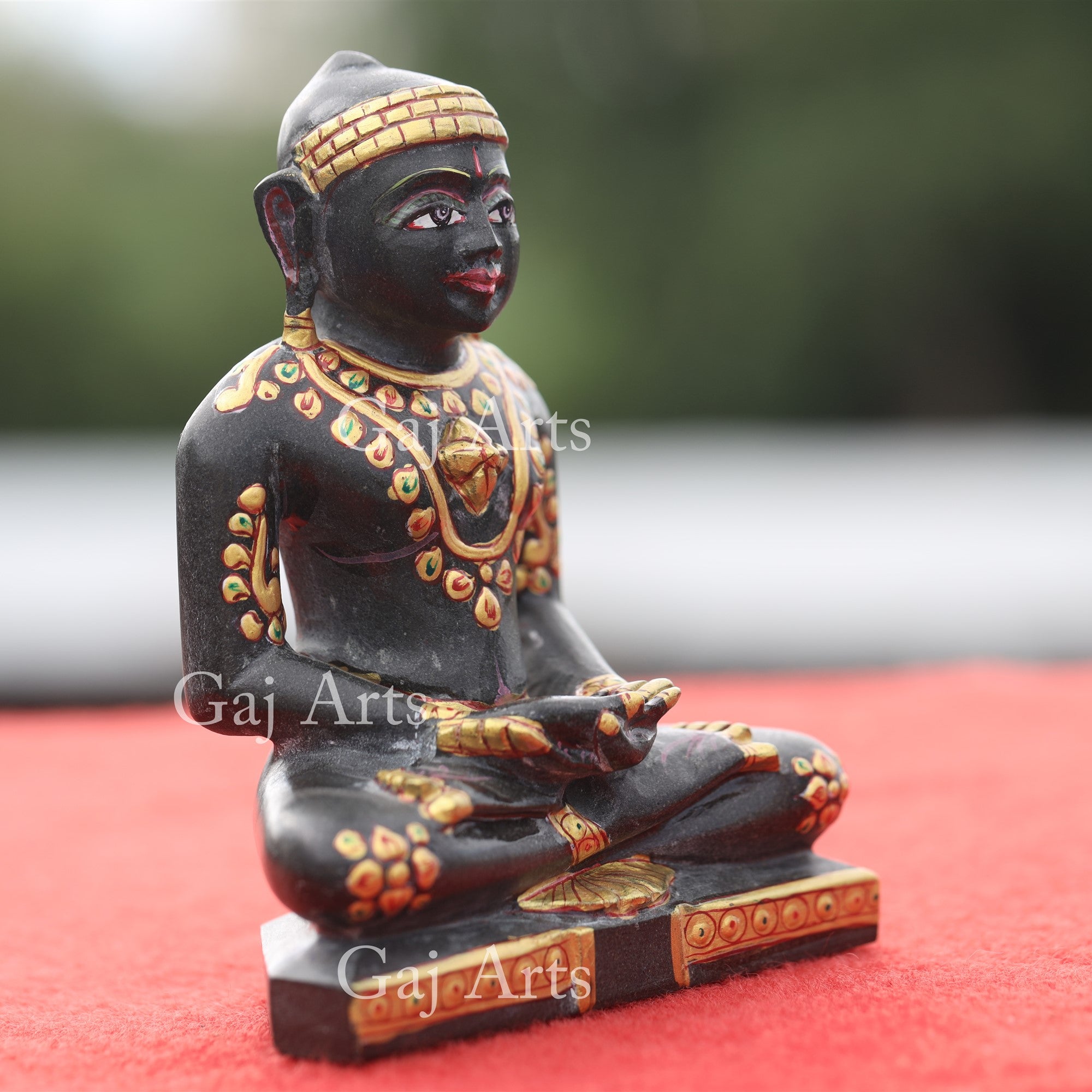 Black Marble Jain Idol | 5 Inch