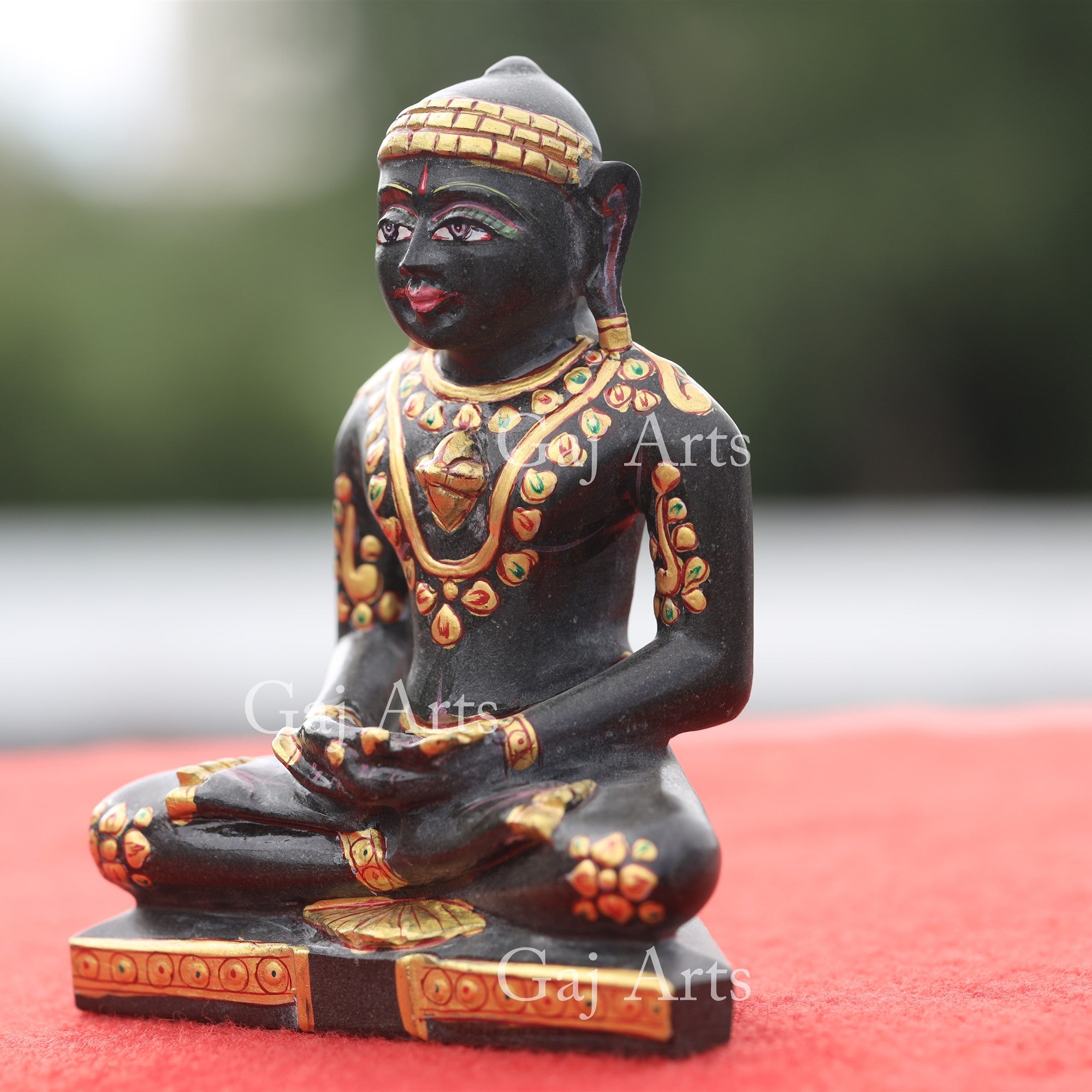 Black Marble Jain Idol | 5 Inch