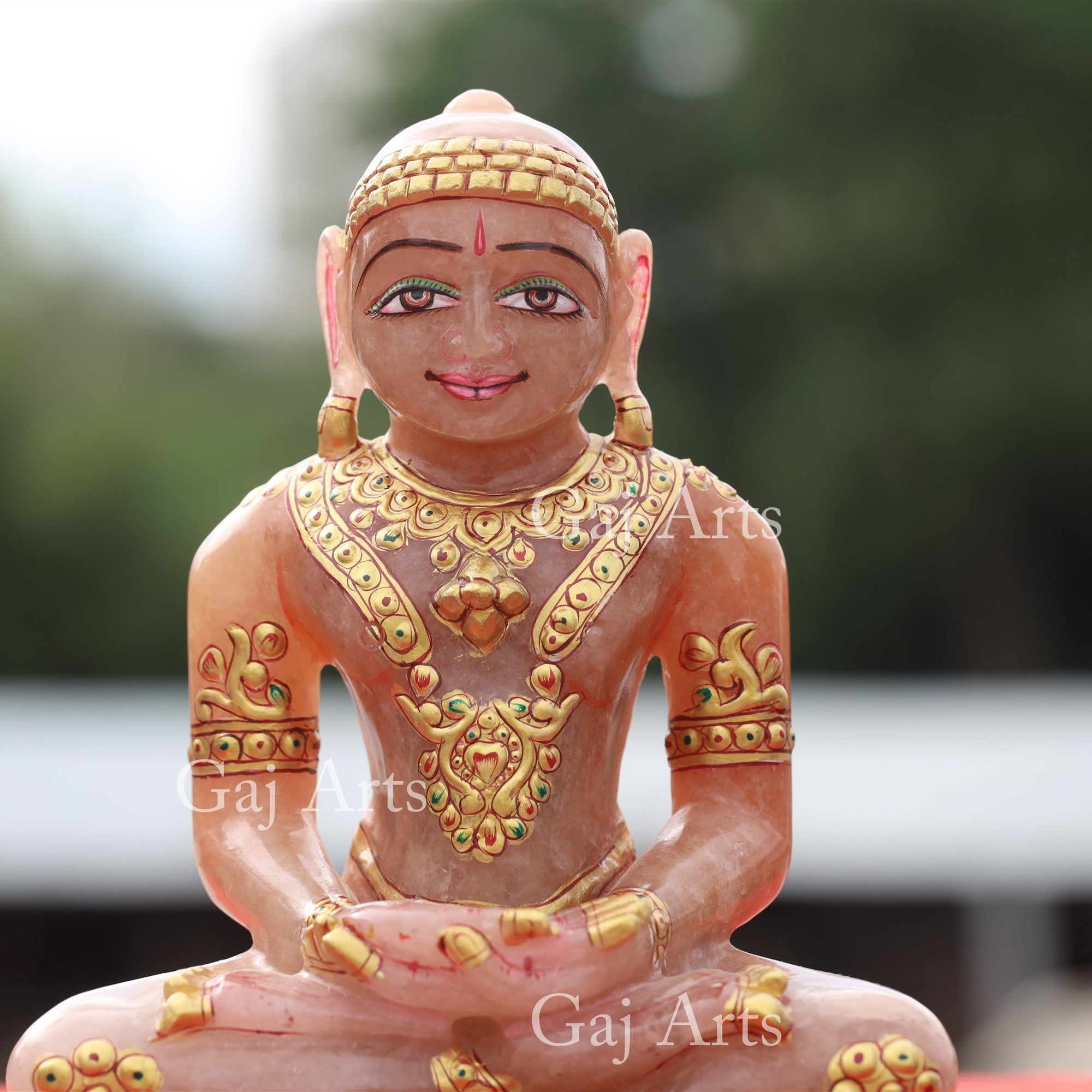Margaj Precious Stone Jain Idol | 7 Inch