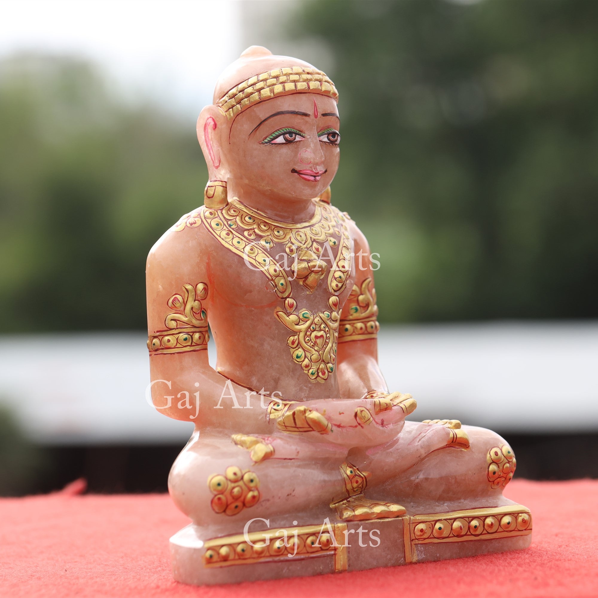 Margaj Precious Stone Jain Idol | 7 Inch
