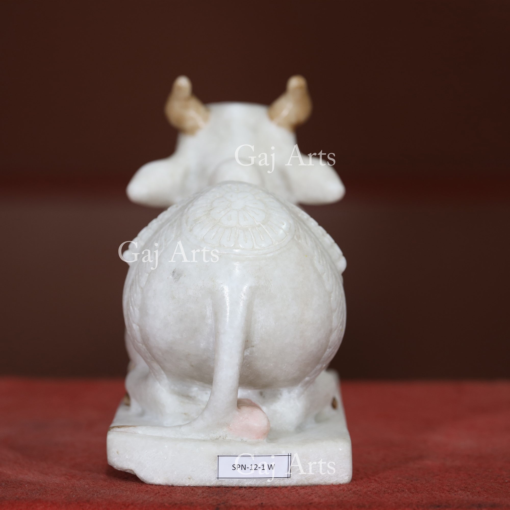 Makrana Marble Nandi Idol | 12 Inch