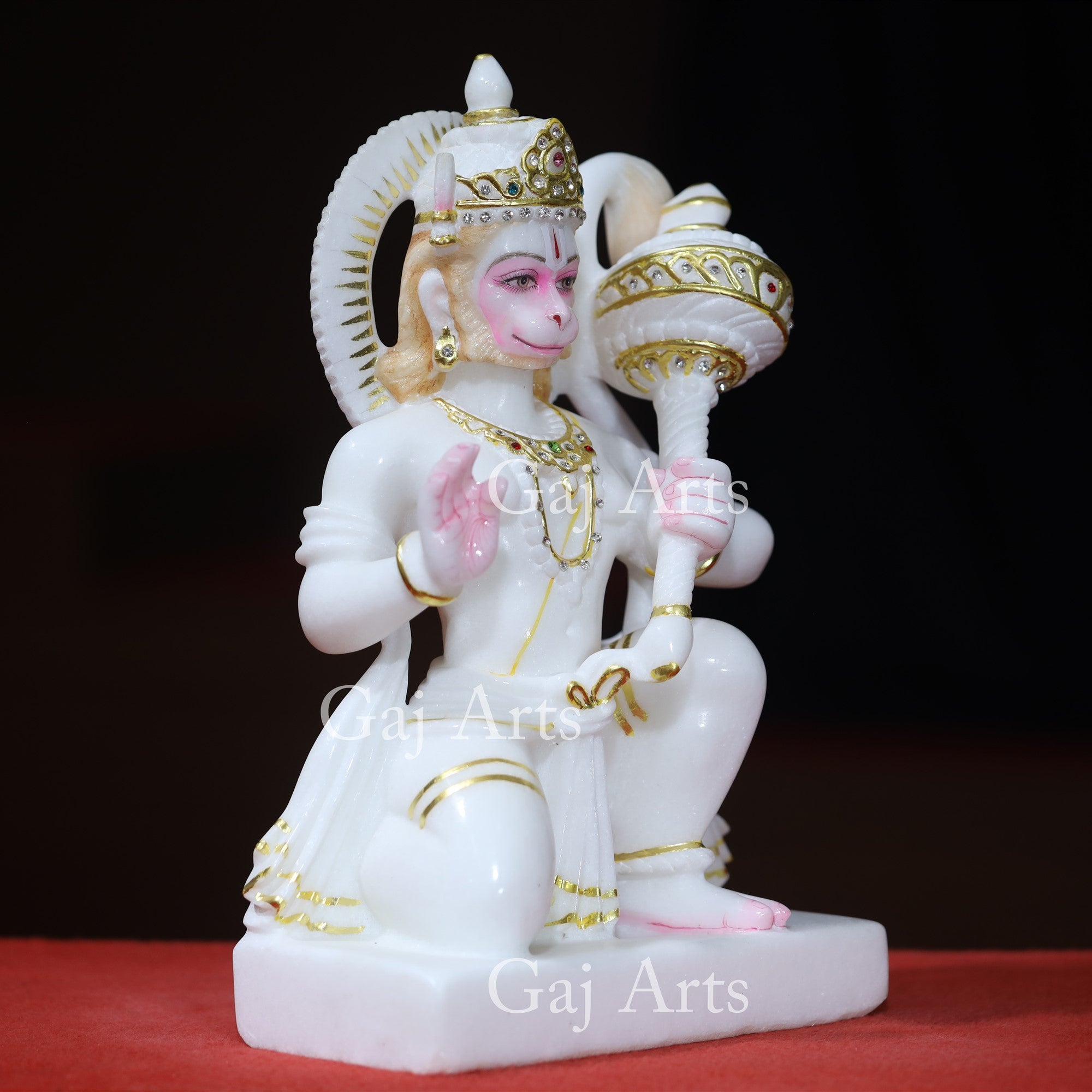 Marble Ashirwad Hanuman Ji Idol | 15 Inch