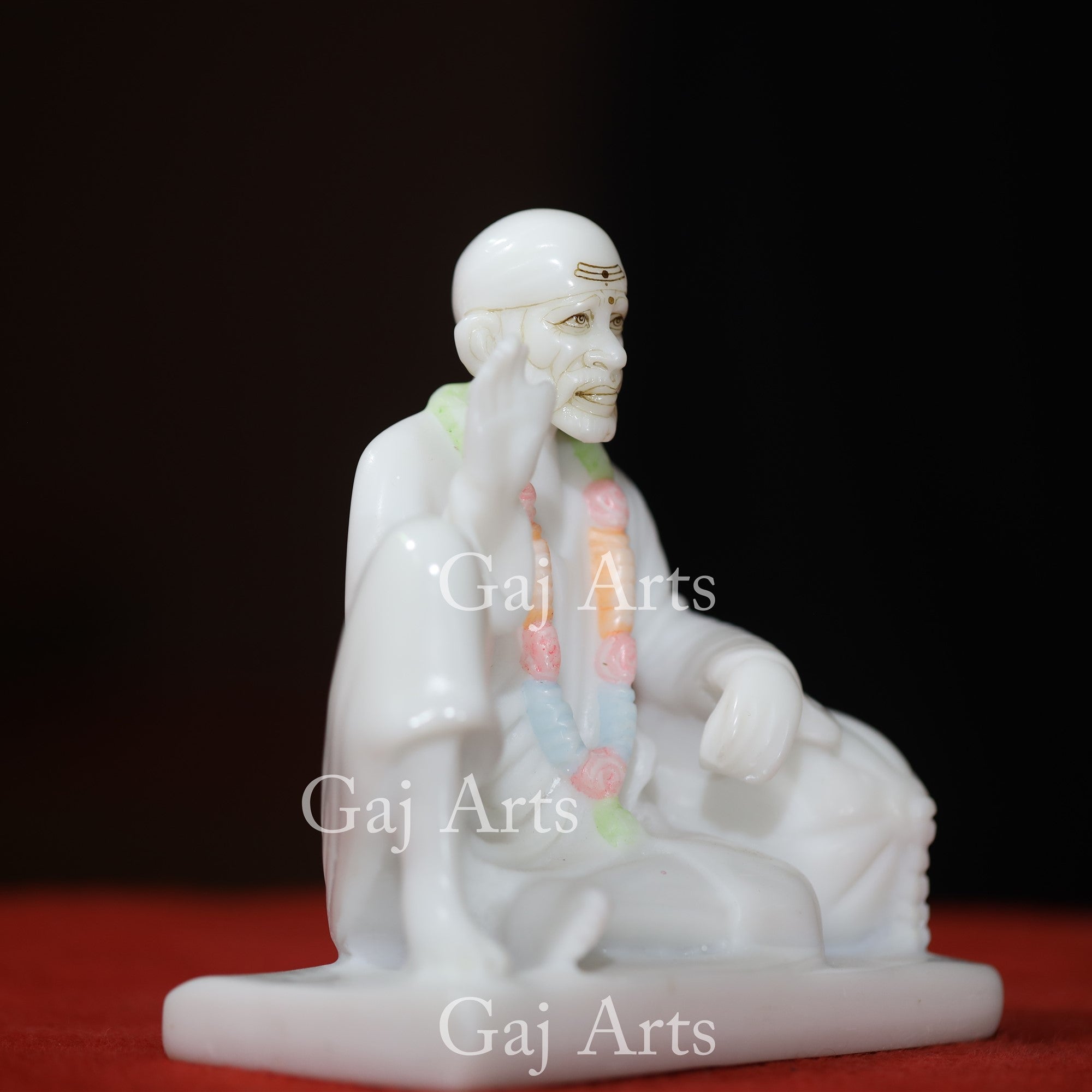 Marble Powder Sai Baba Idol | 6 Inch