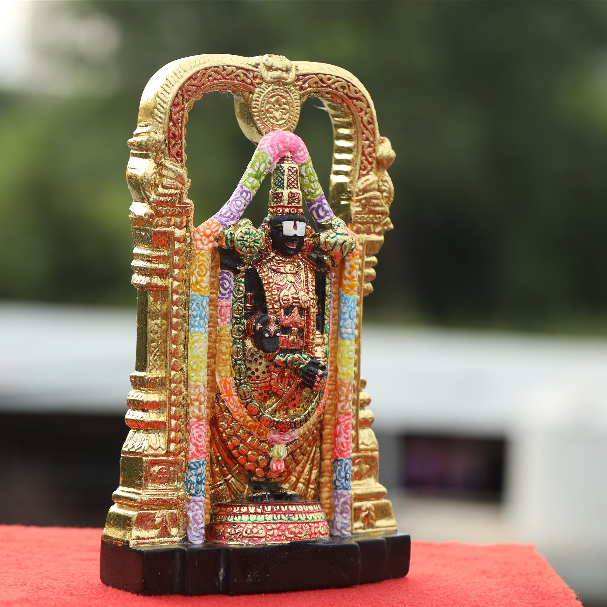 Black Marble Tirupati Balaji Idol | 12 Inch
