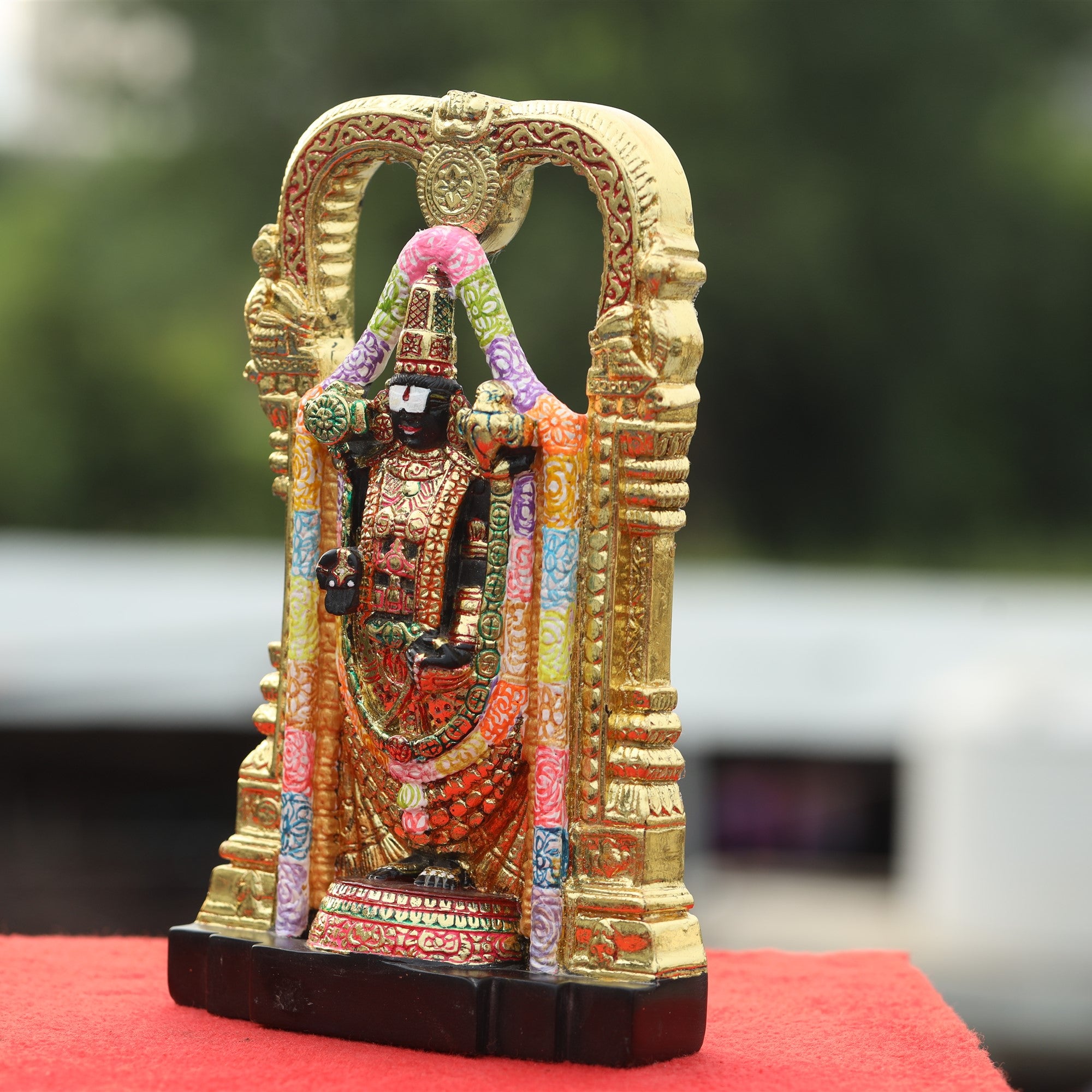 Black Marble Tirupati Balaji Idol | 12 Inch
