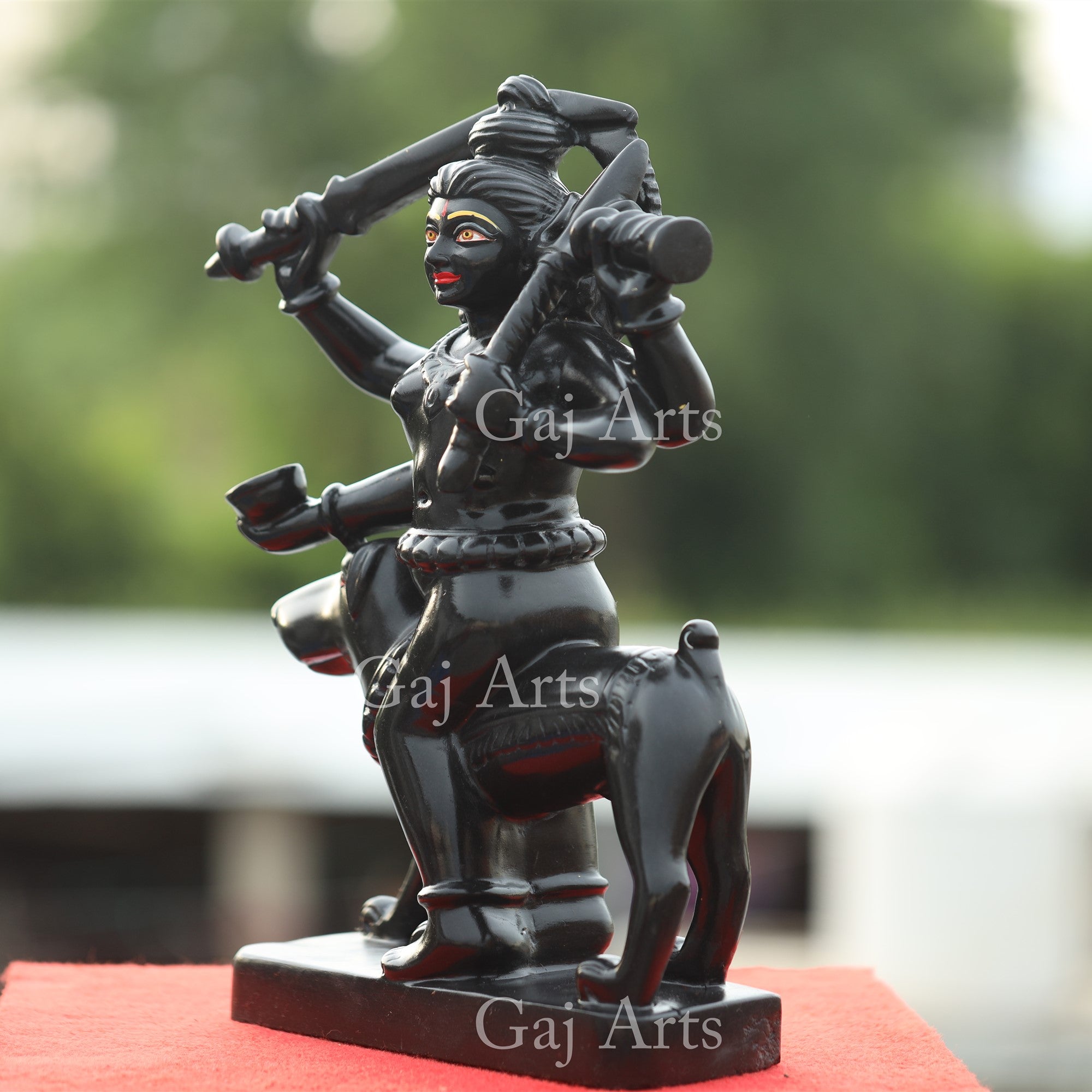 Black Marble Kaal Bhairav Idol | 15 Inch