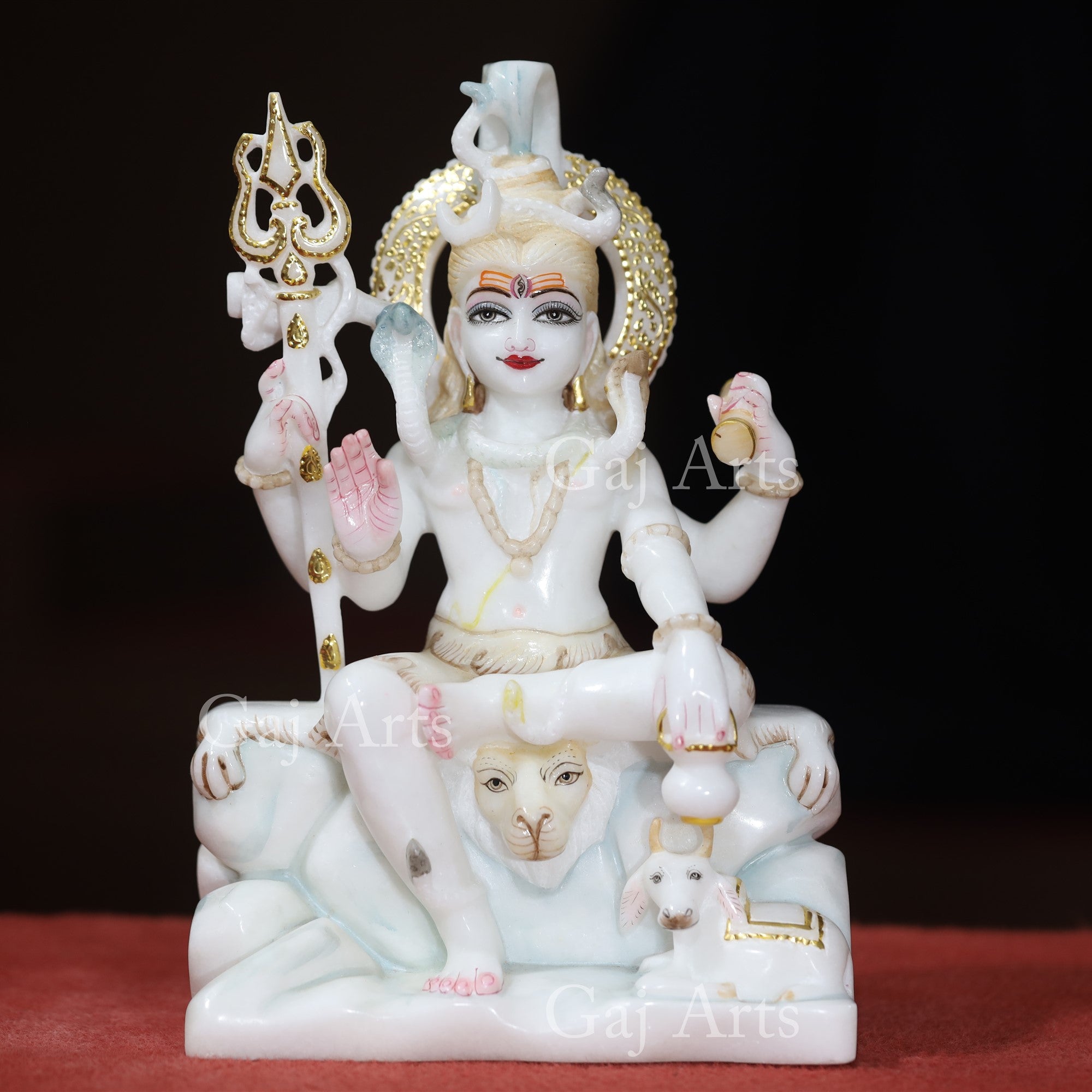 Super White Makrana Marble Shiva Statue | 12 Inch