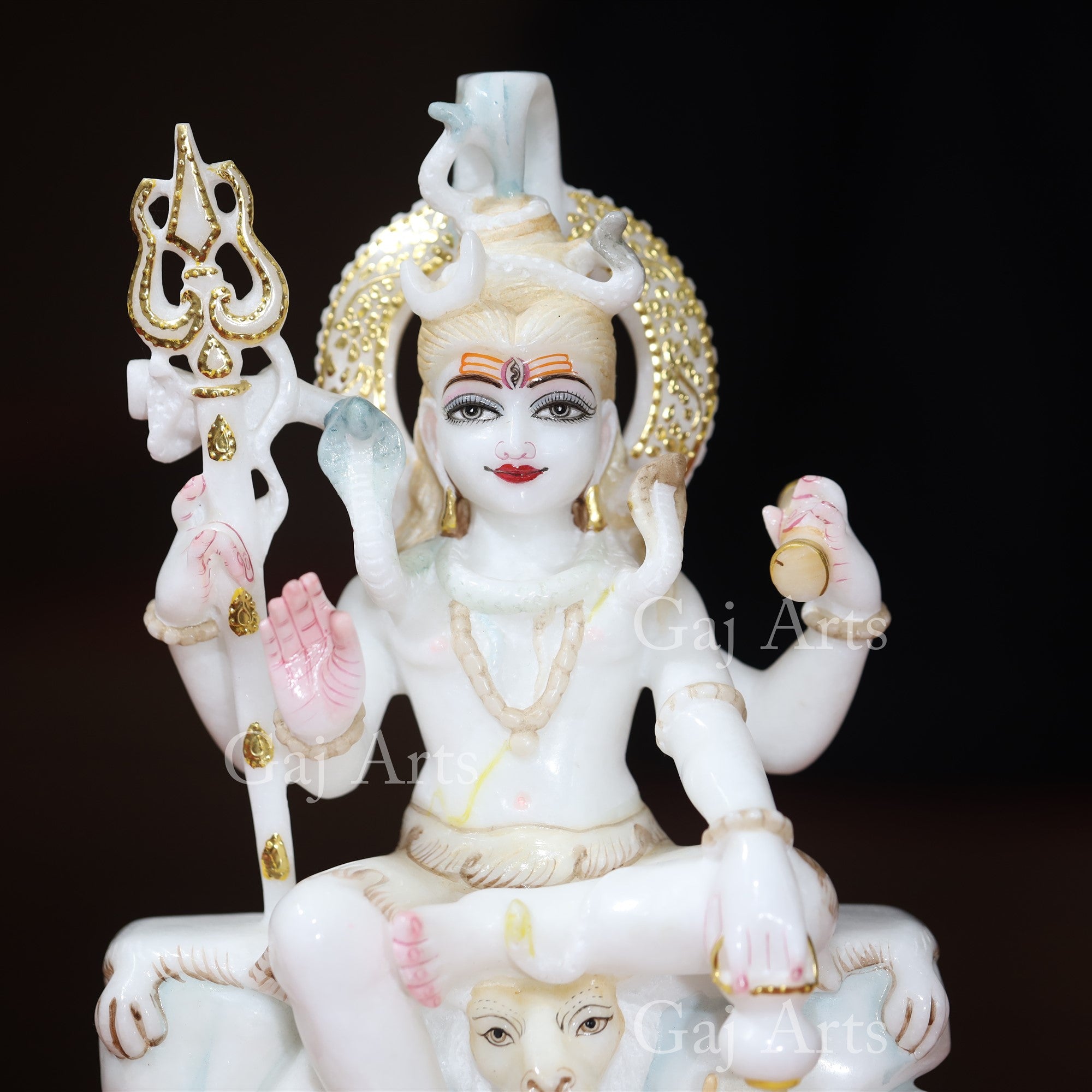 Super White Makrana Marble Shiva Statue | 12 Inch