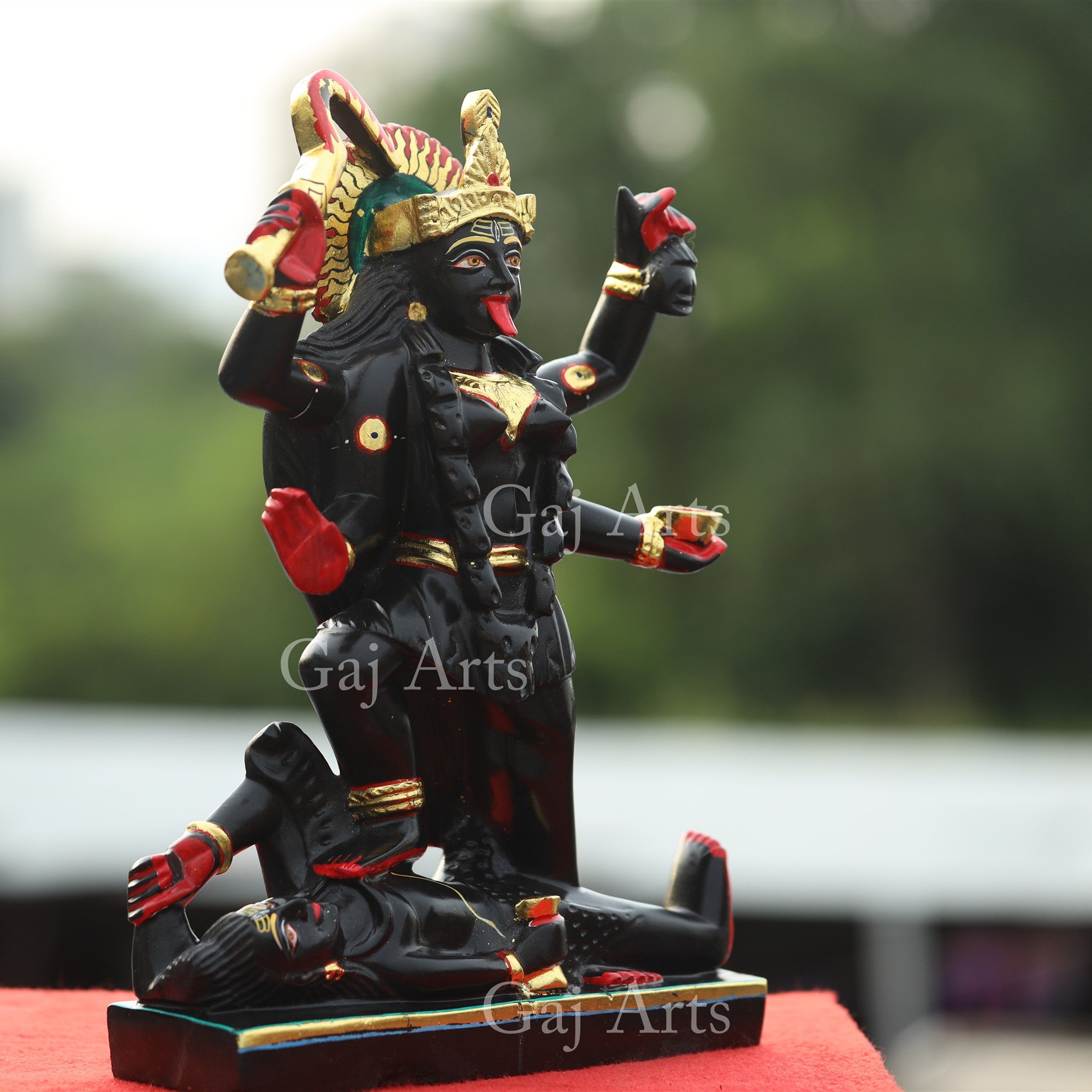 Black Marble Kali Mata Idol | 16 Inch