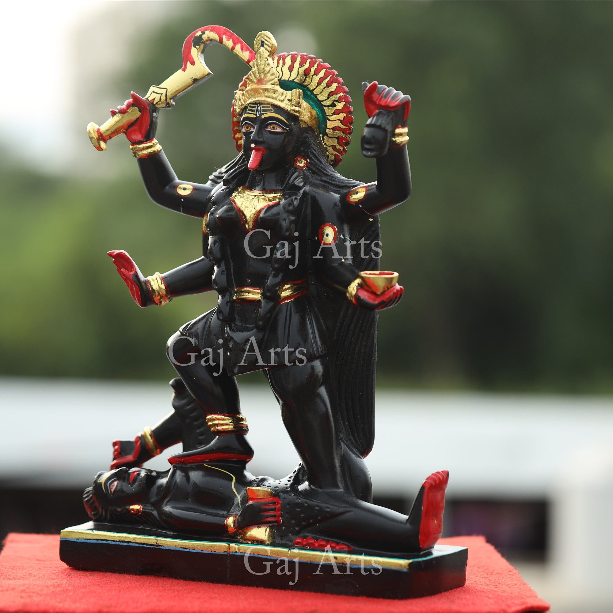 Black Marble Kali Mata Idol | 16 Inch