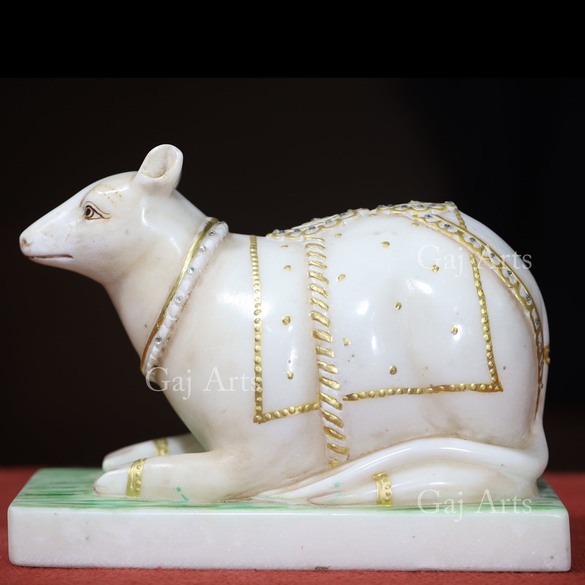 Makrana Marble Mouse Statue | 12 Inch