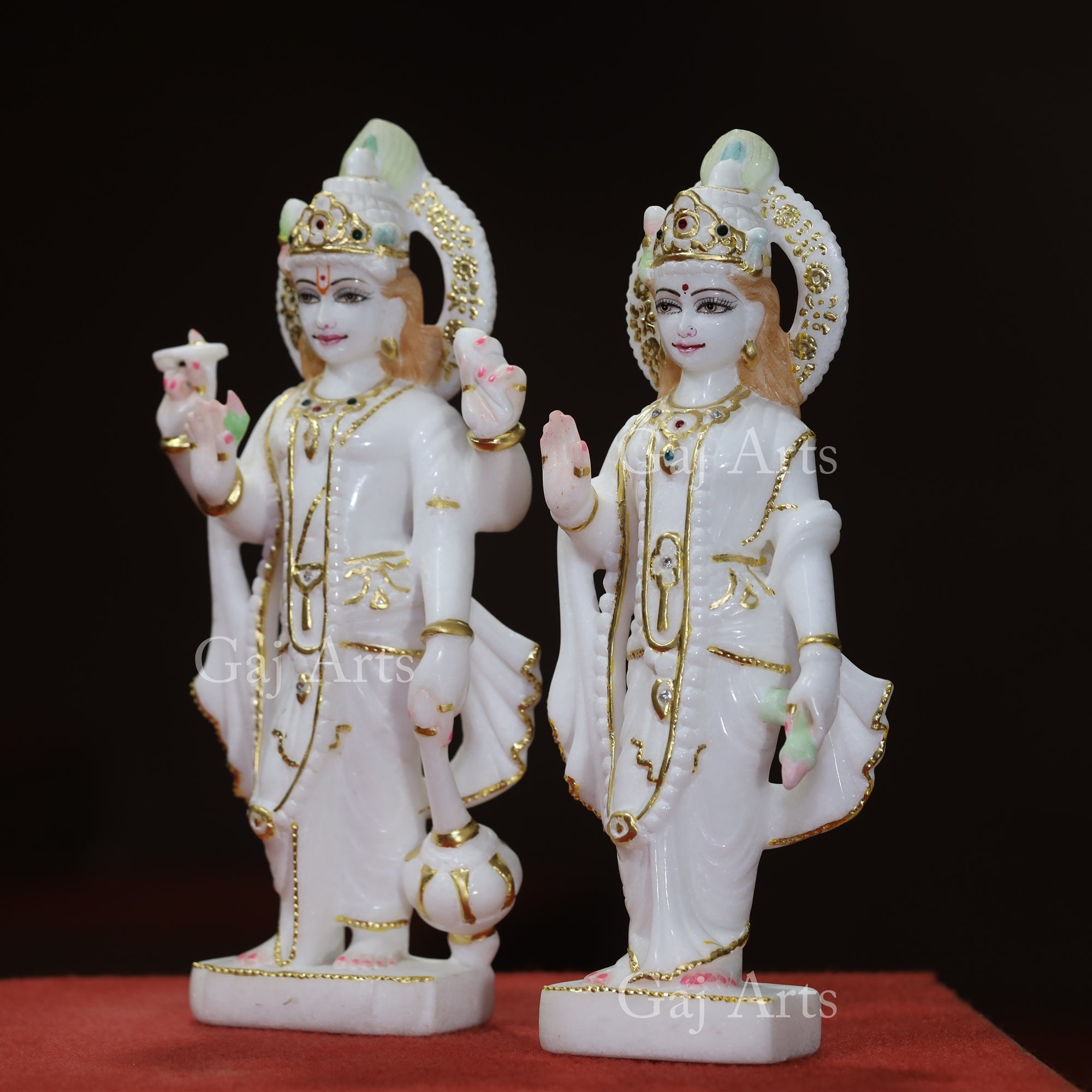 Makrana Marble Lakshmi Narayan Idol | 12 Inch