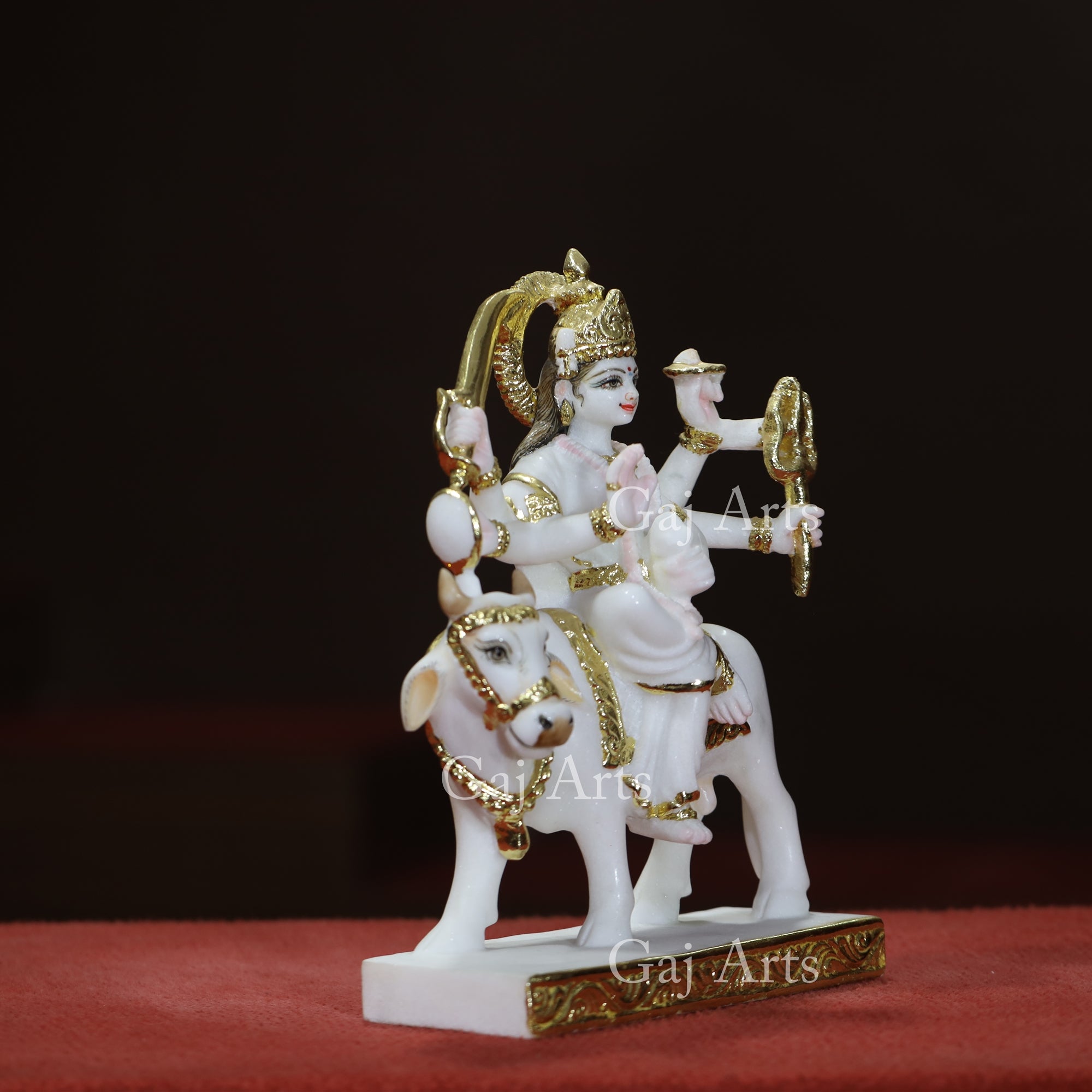 White Makrana Marble Umiya Maa Idol | 12 Inch