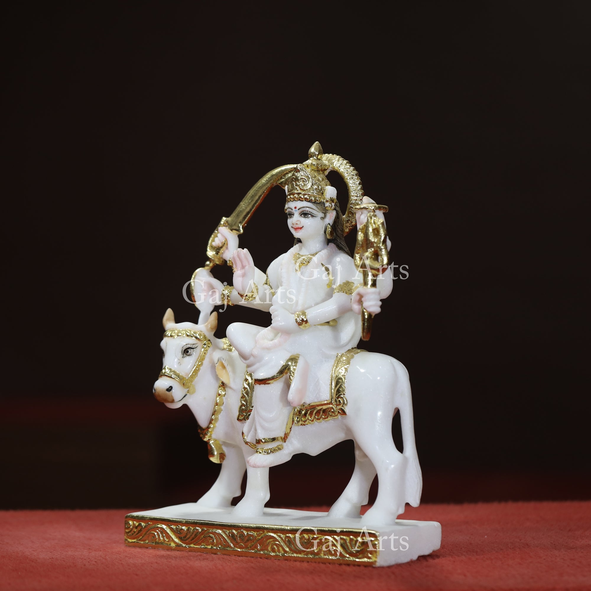 White Makrana Marble Umiya Maa Idol | 12 Inch