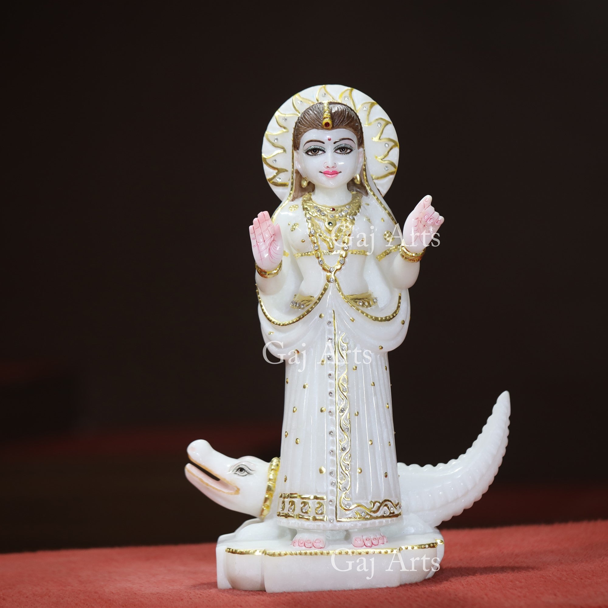White Makrana Marble Khodiyar Maa Idol | 15 Inch