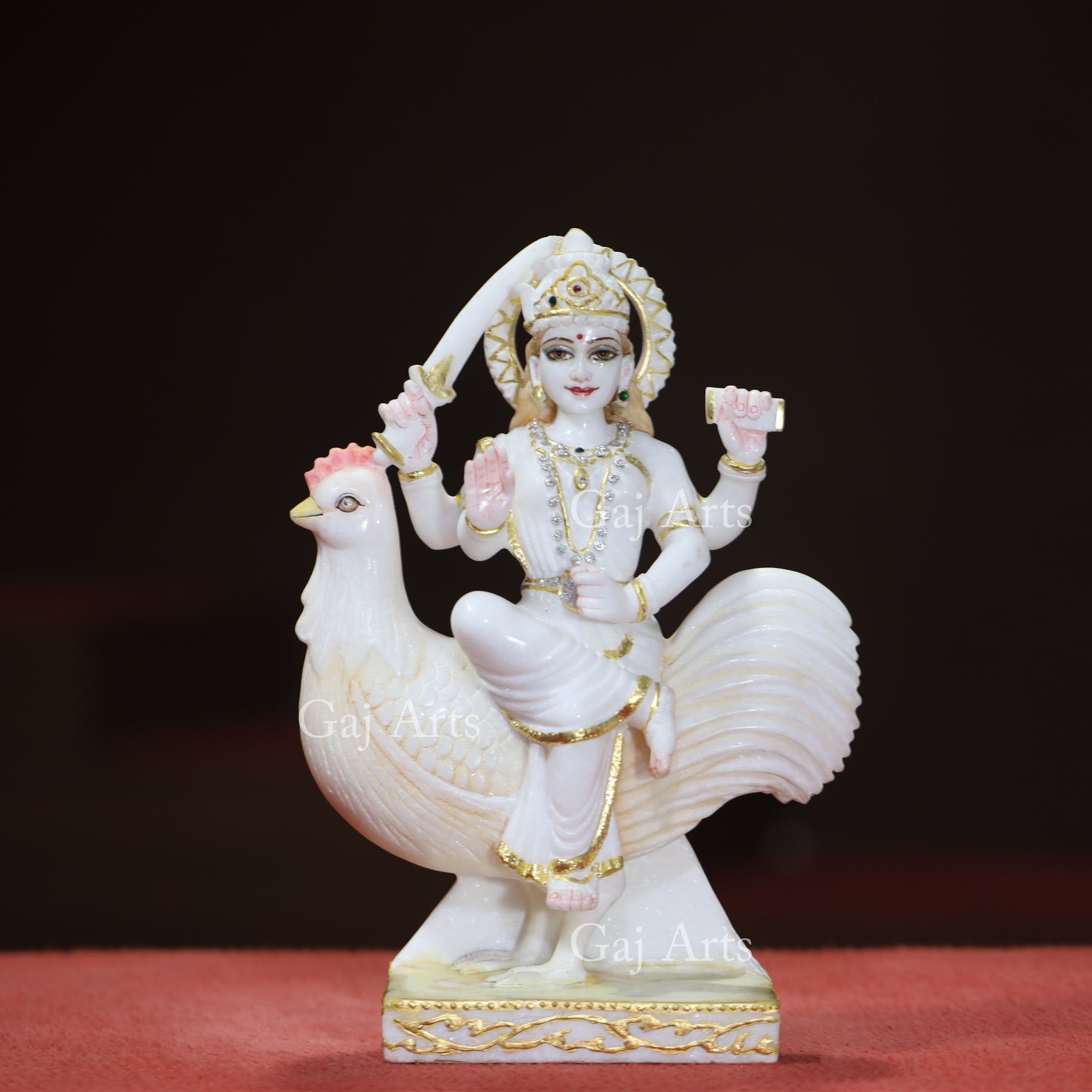 Makrana Marble Bahu Charani Maa Idol | 12 Inch