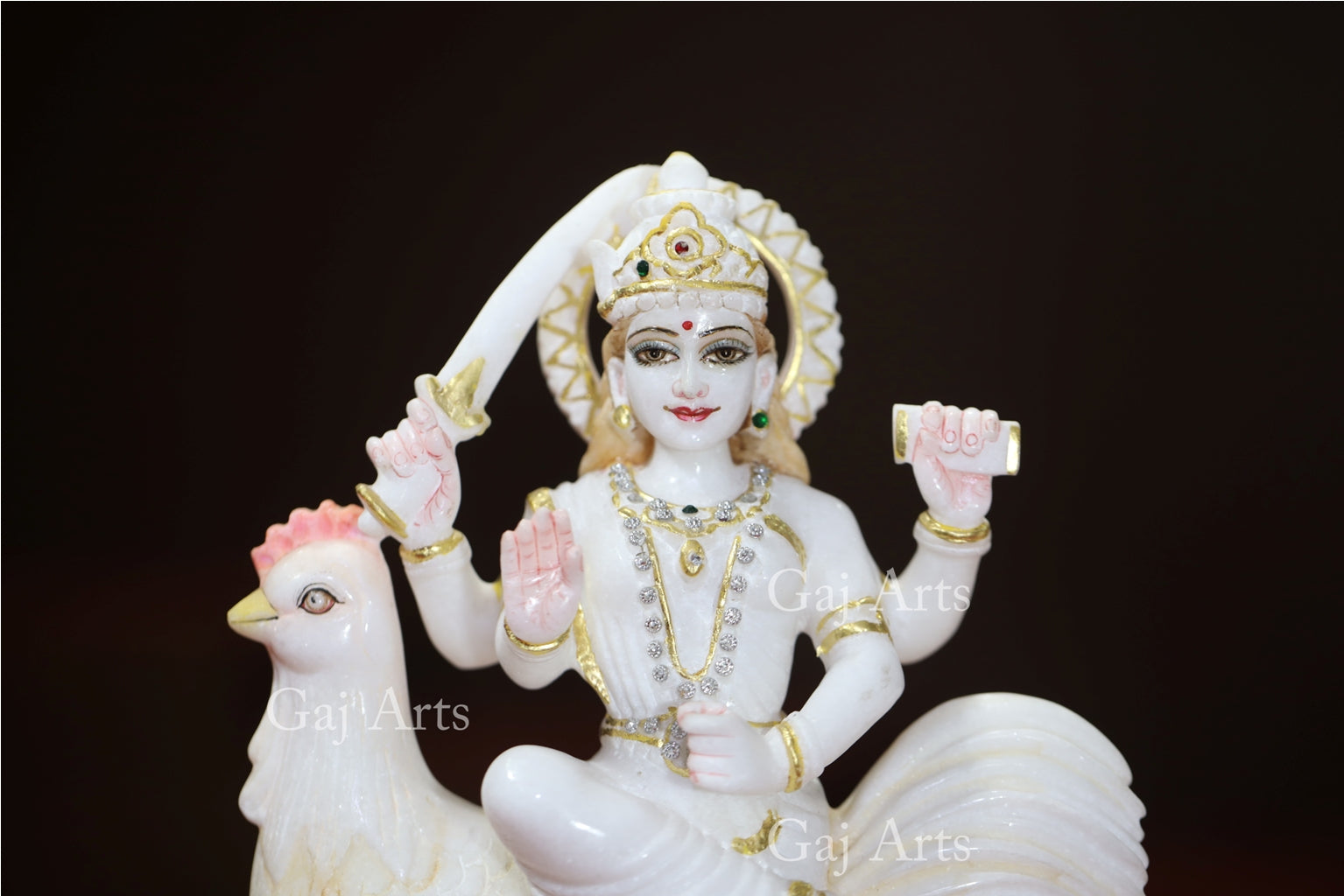 Makrana Marble Bahu Charani Maa Idol | 12 Inch