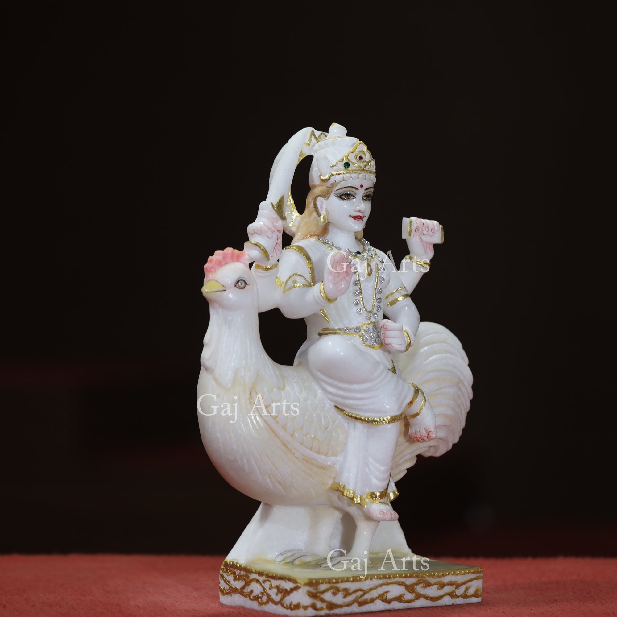 Makrana Marble Bahu Charani Maa Idol | 12 Inch