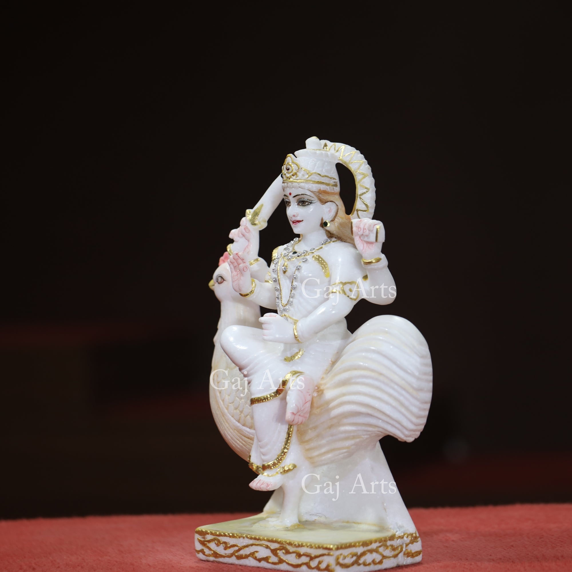 Makrana Marble Bahu Charani Maa Idol | 12 Inch