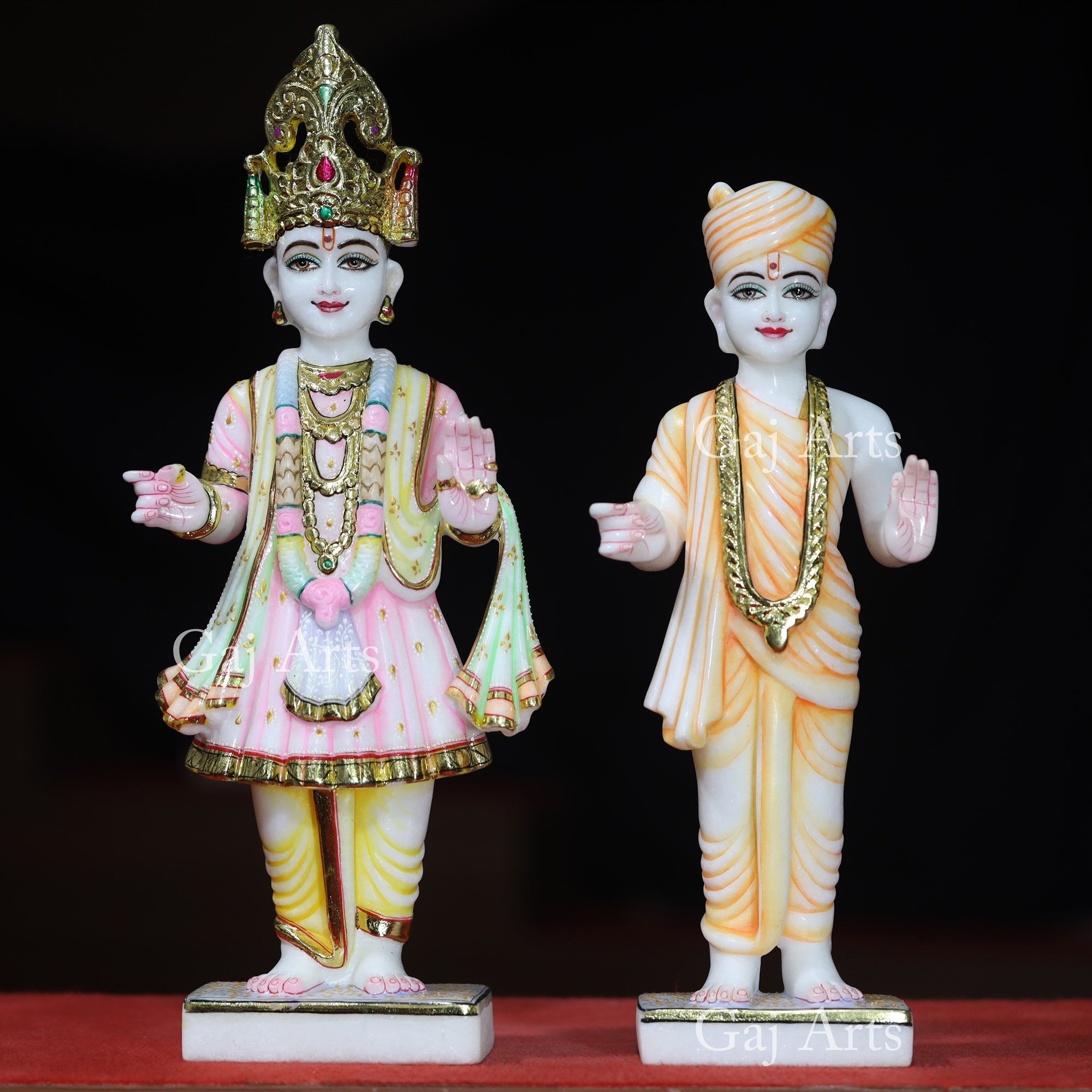 White Makrana Marble Swami Narayan Idol | 18 Inch