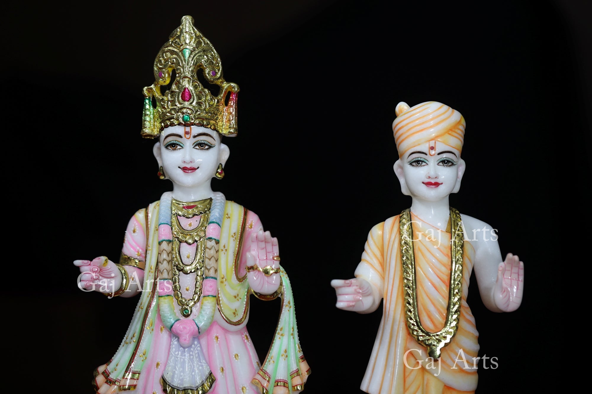 White Makrana Marble Swami Narayan Idol | 18 Inch