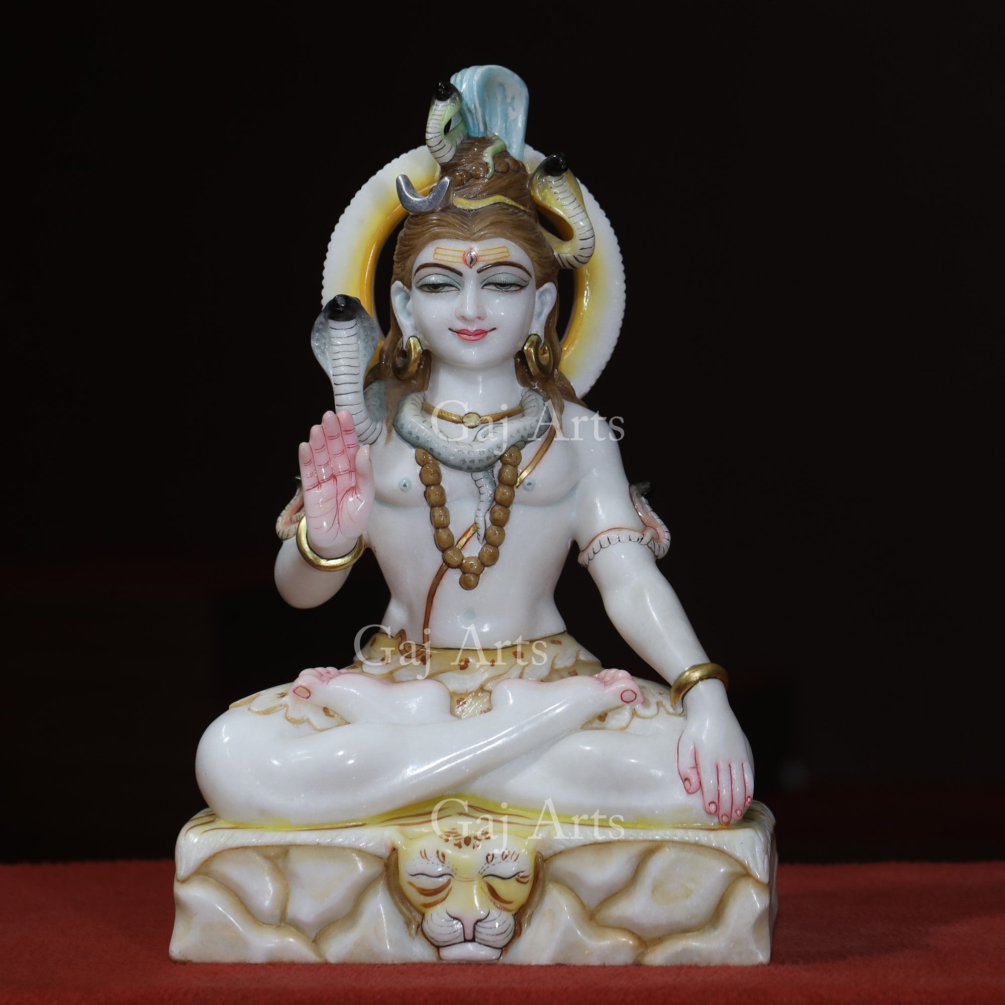 White Makrana Marble Shiva Statue | 18 Inch