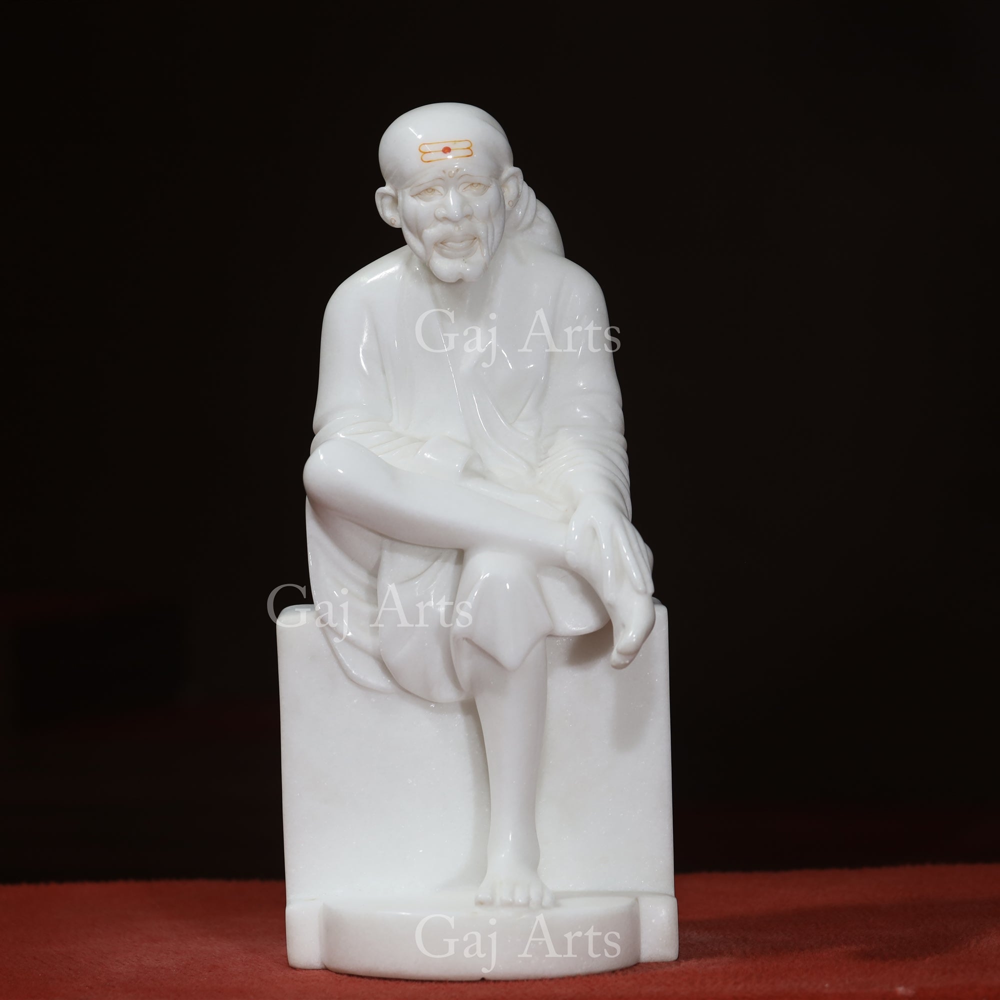 White Makrana Marble Sai Baba Idol | 18 Inch