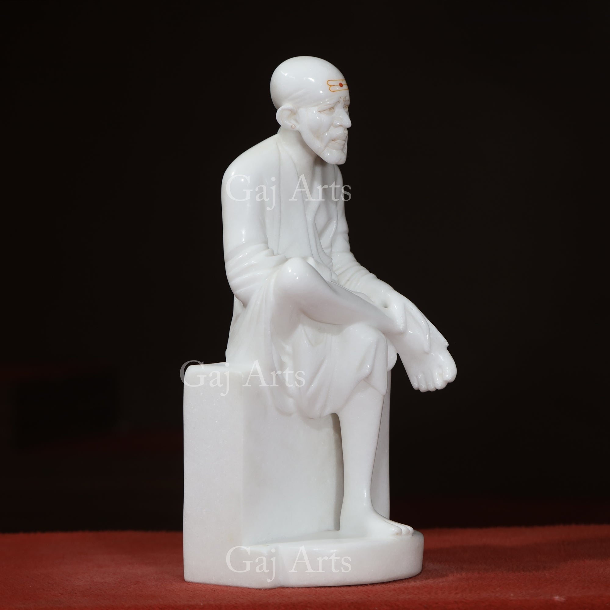White Makrana Marble Sai Baba Idol | 18 Inch