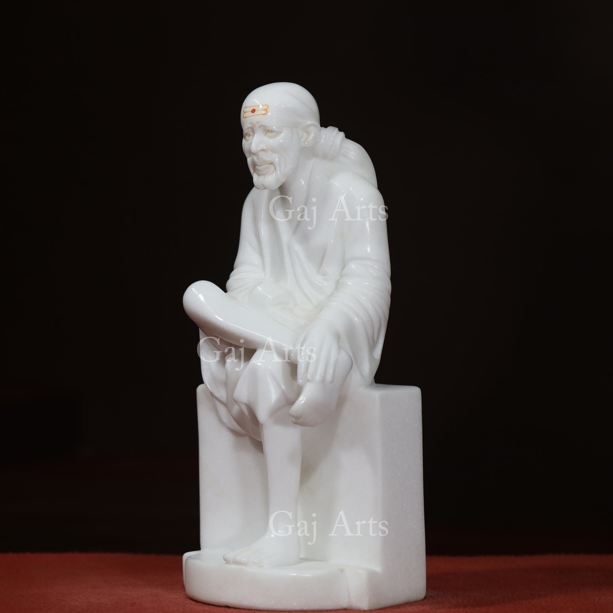 White Makrana Marble Sai Baba Idol | 18 Inch