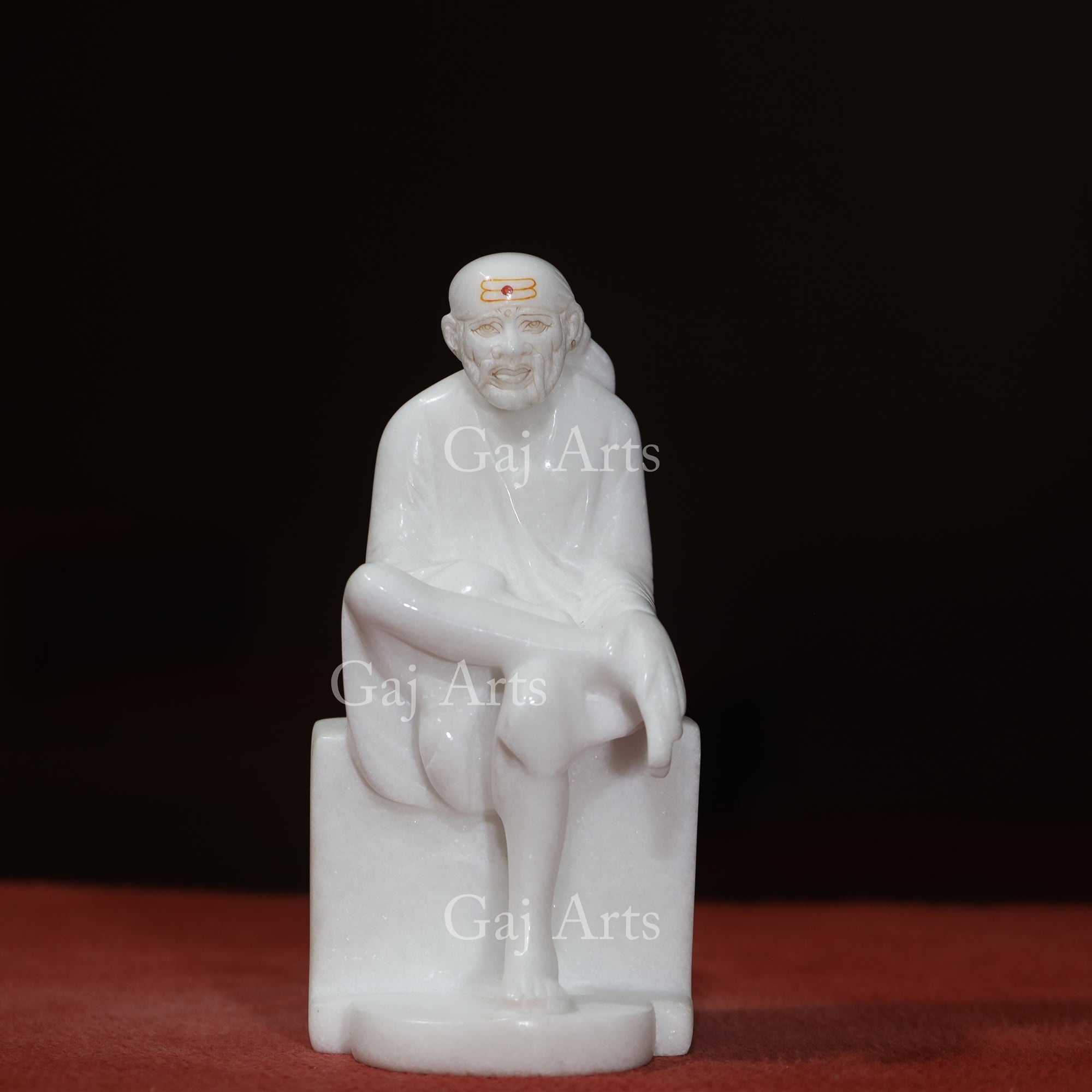 Makrana Marble Sai Baba Idol | 9 Inch