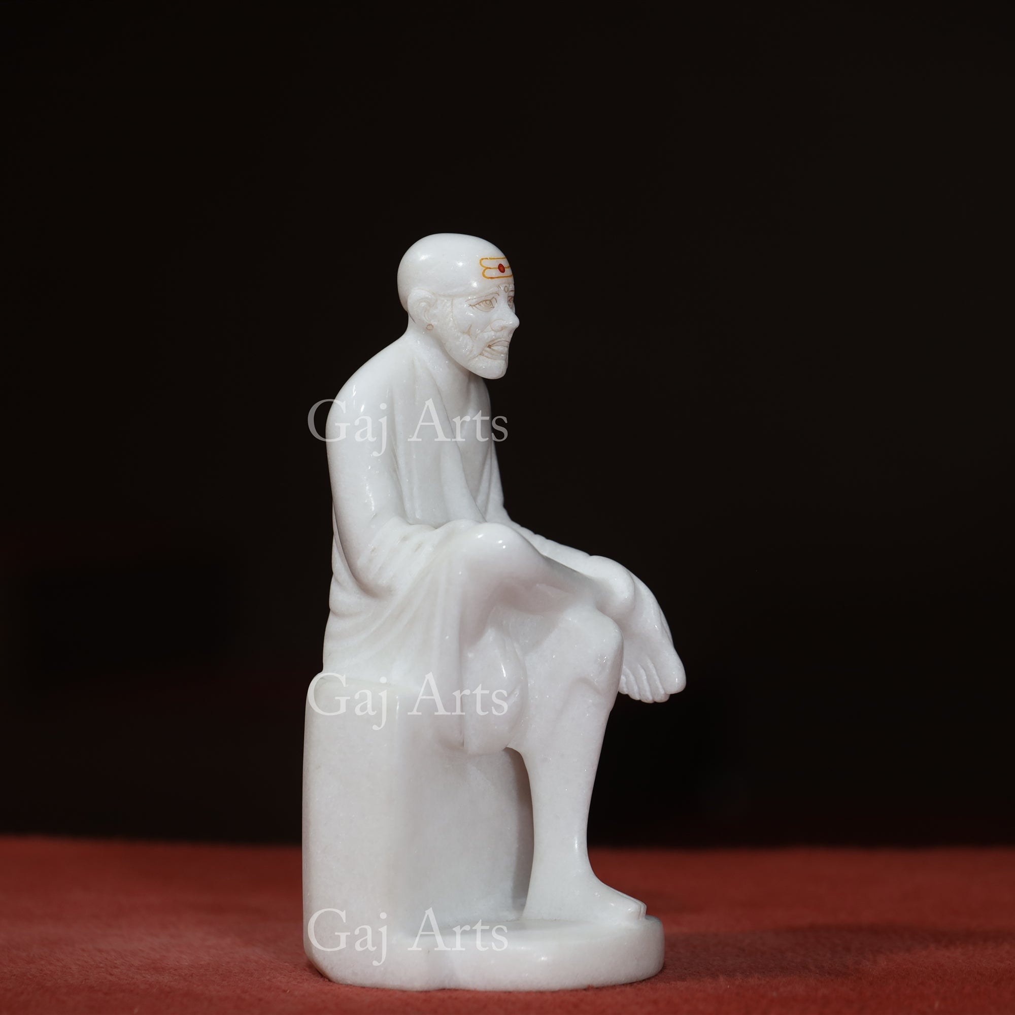 Makrana Marble Sai Baba Idol | 9 Inch