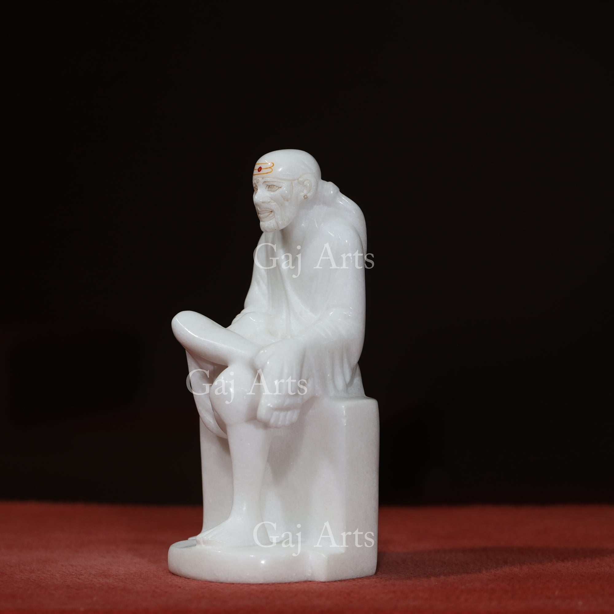 Makrana Marble Sai Baba Idol | 9 Inch