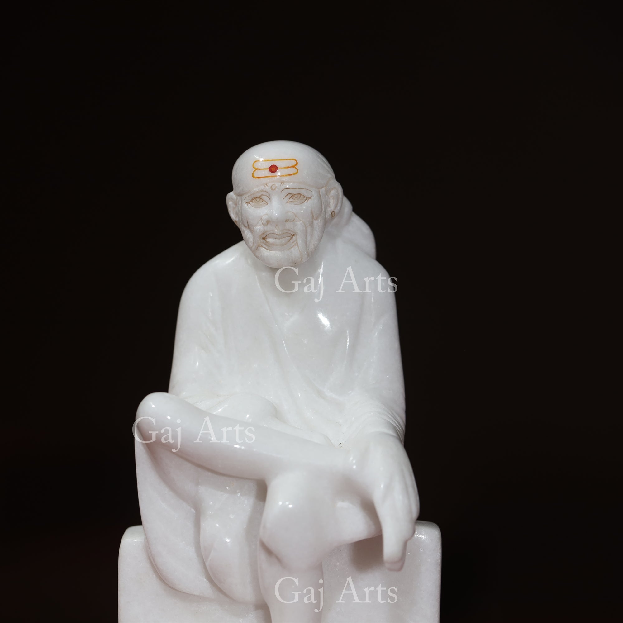 Makrana Marble Sai Baba Idol | 9 Inch
