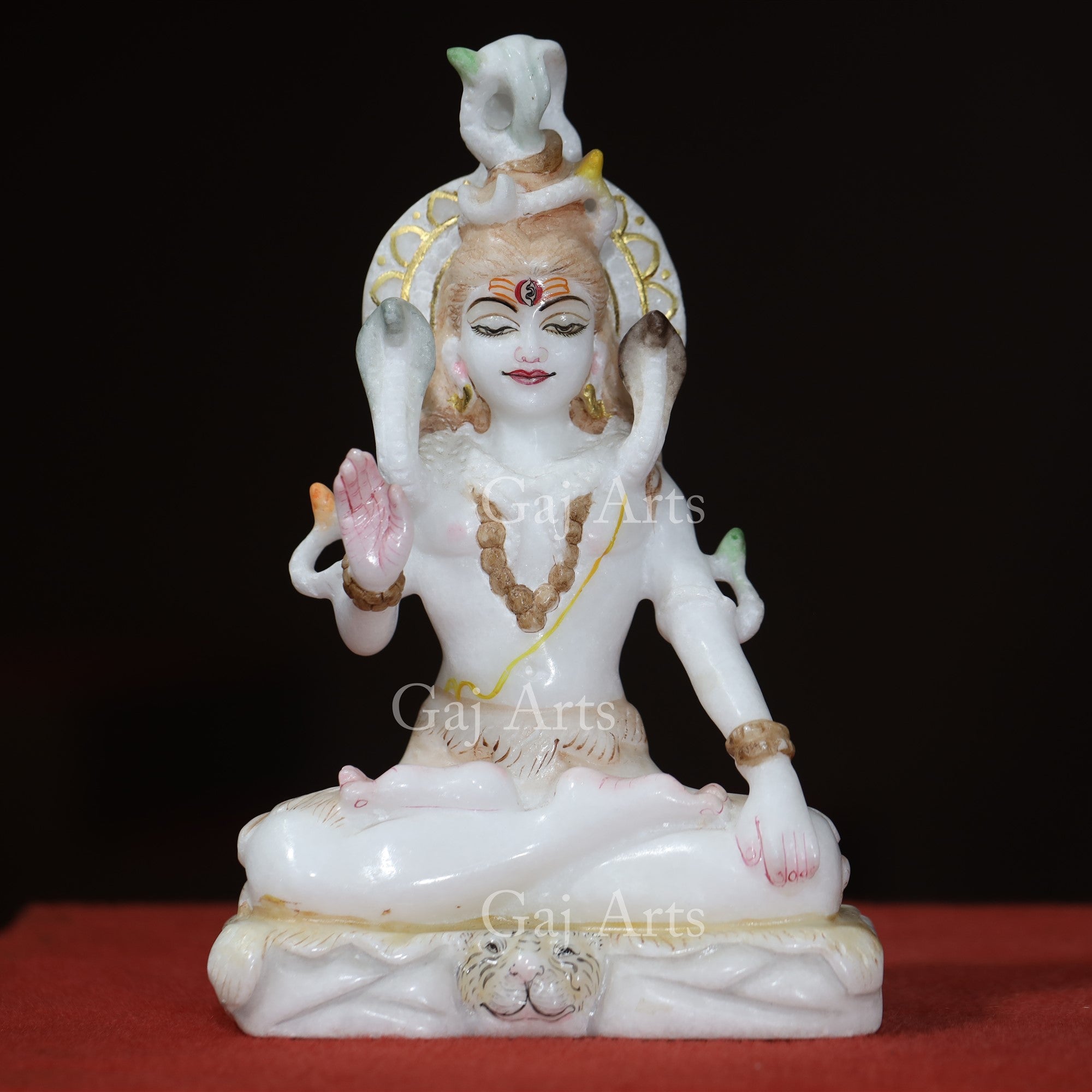 Super White Makrana Marble Shiva Statue | 10 Inch