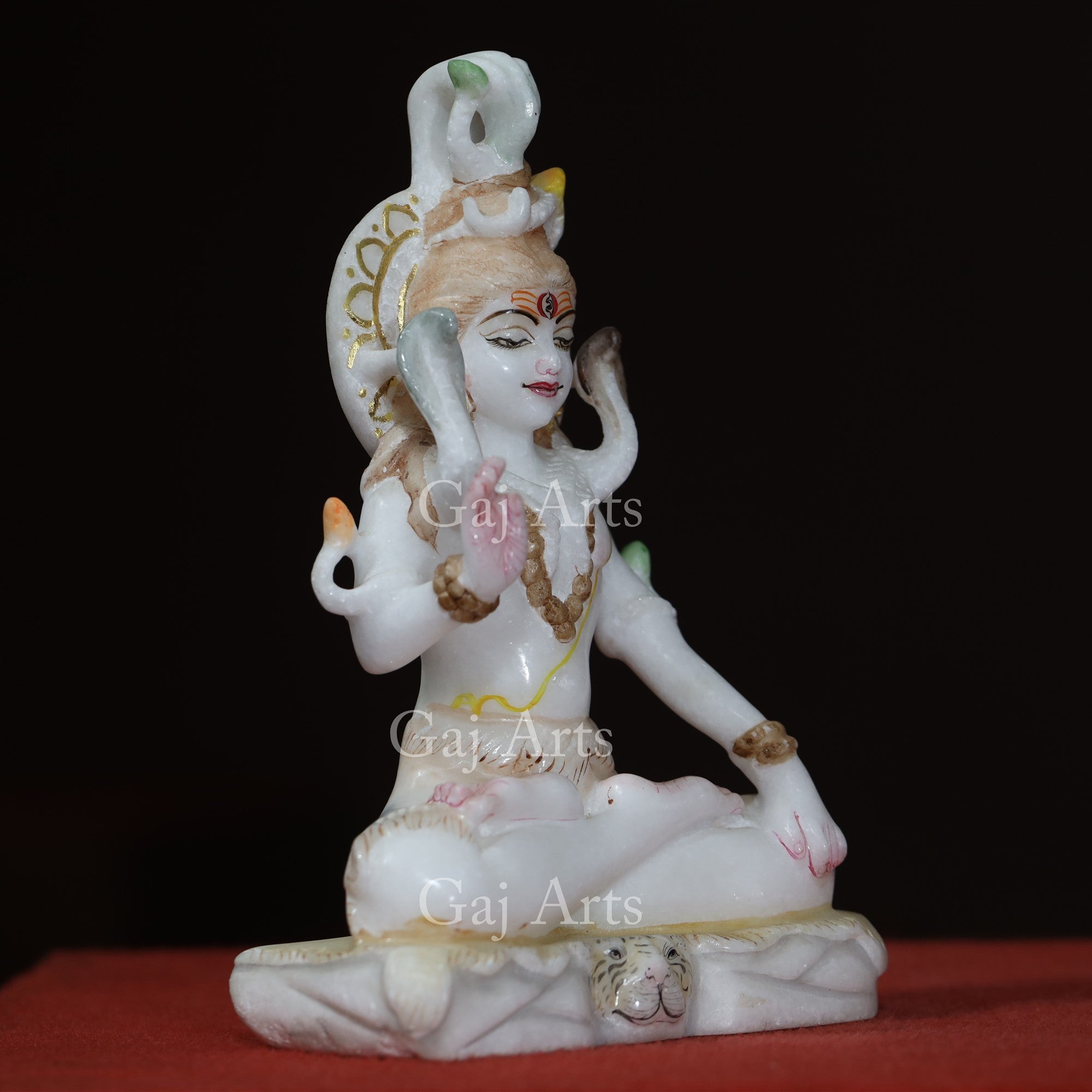 Super White Makrana Marble Shiva Statue | 10 Inch