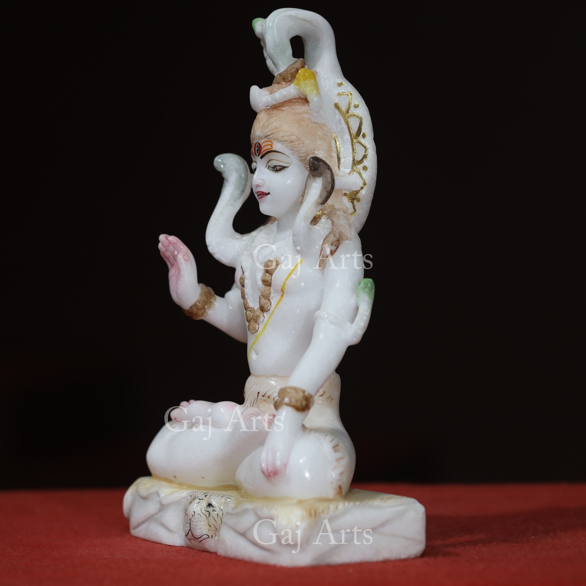 Super White Makrana Marble Shiva Statue | 10 Inch
