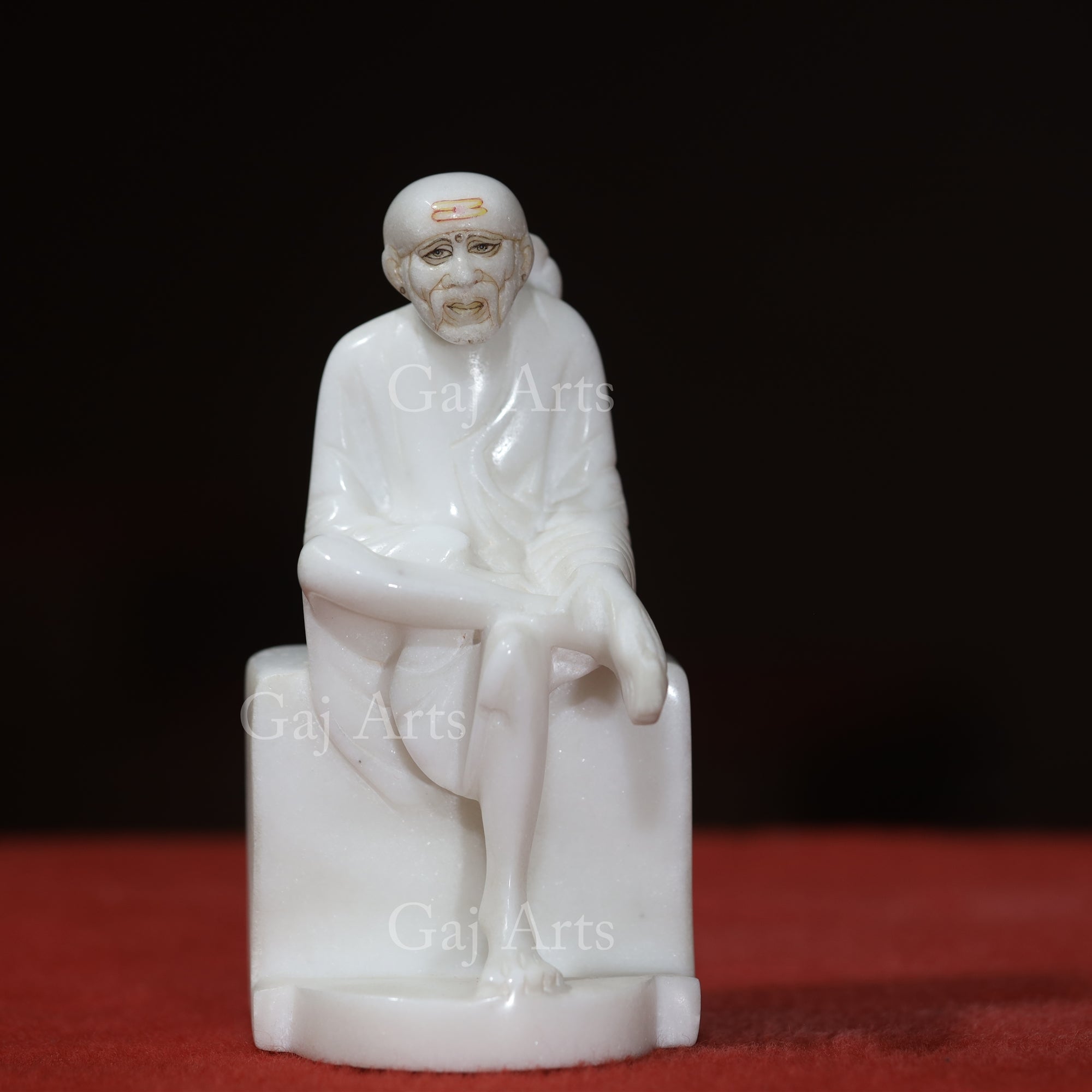 Makrana Marble Sai Baba Idol | 6 Inch