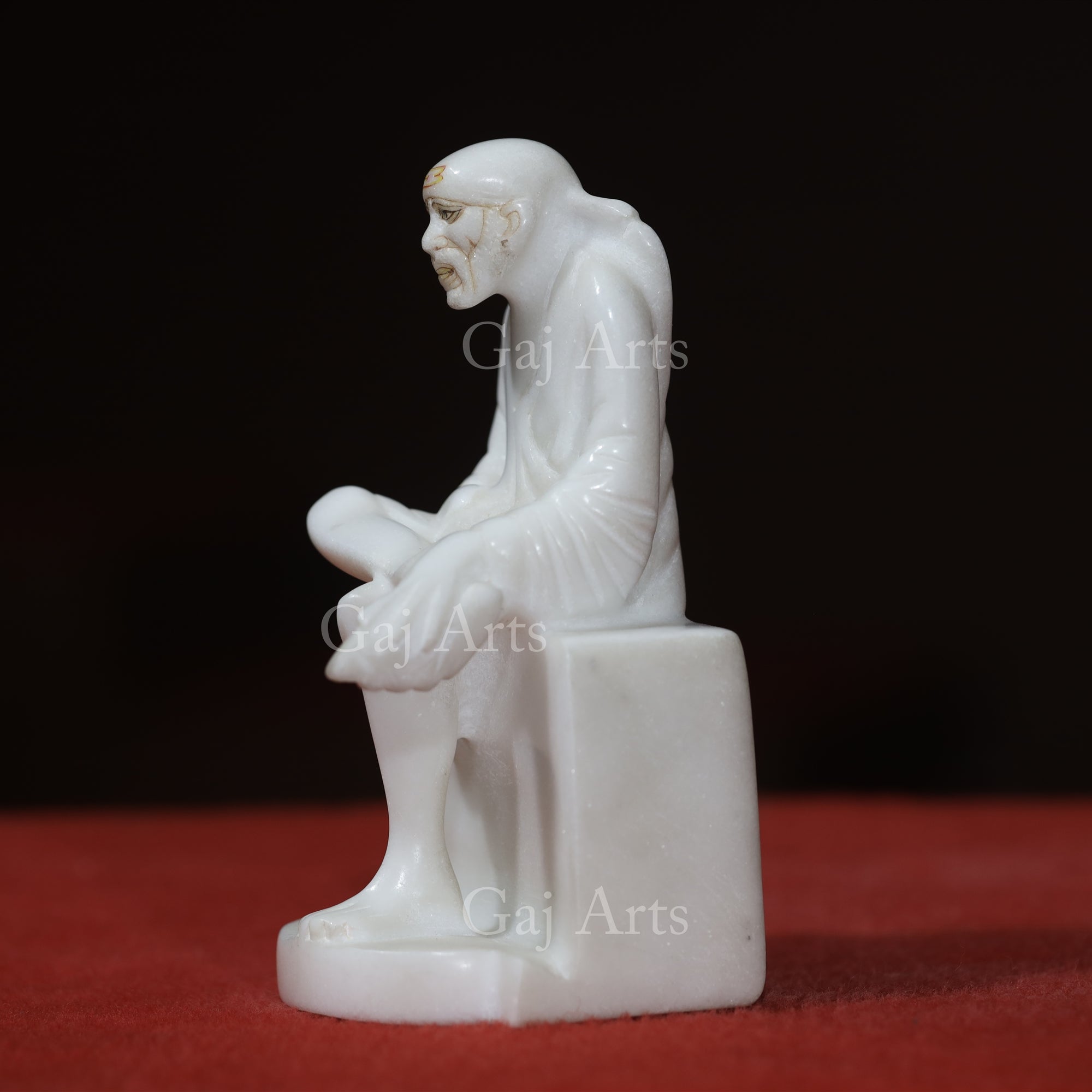 Makrana Marble Sai Baba Idol | 6 Inch