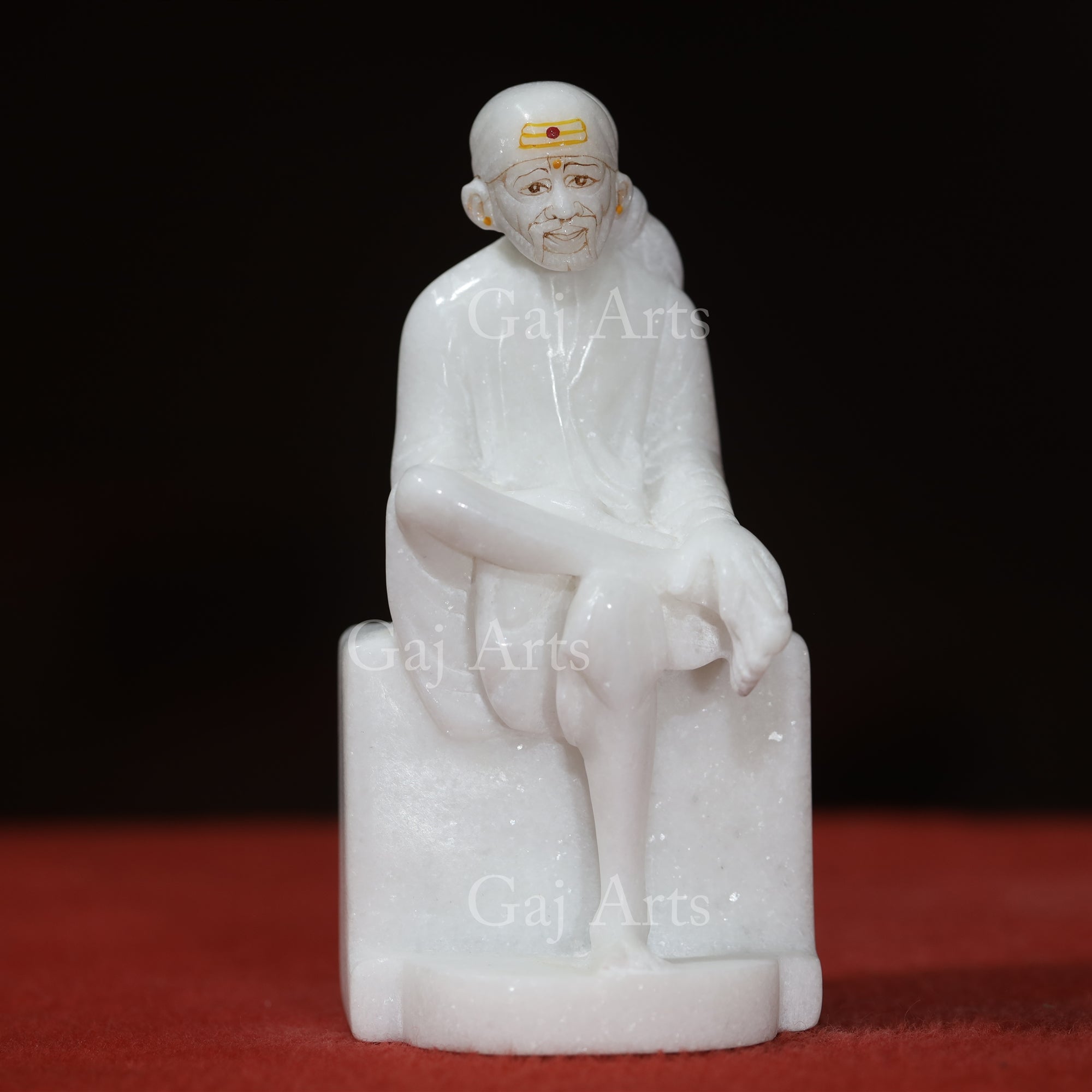 Makrana Marble Sai Baba Idol | 6 Inch