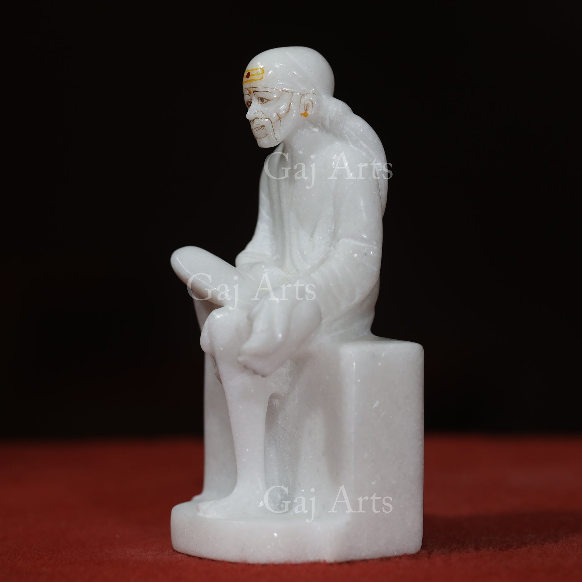 Makrana Marble Sai Baba Idol | 6 Inch