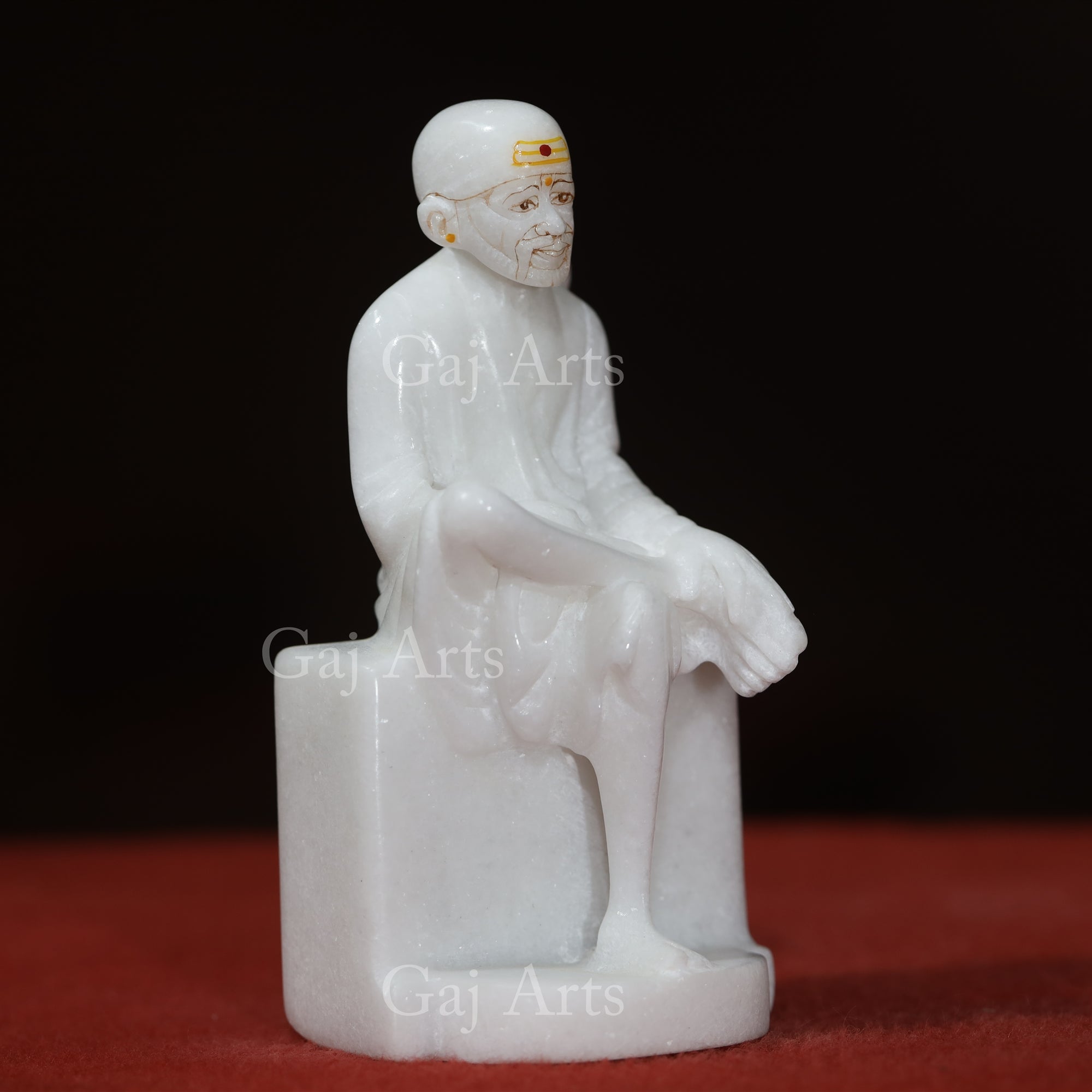 Makrana Marble Sai Baba Idol | 6 Inch